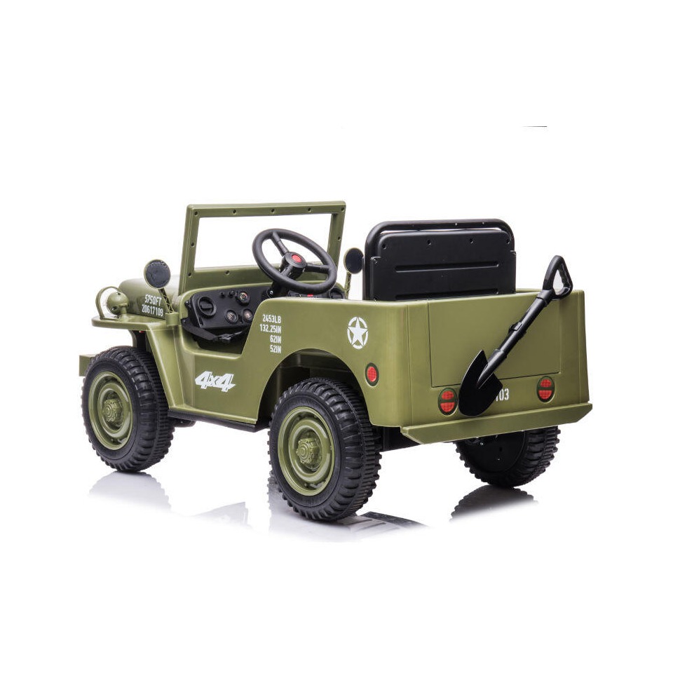 ES-Toys Kinderfahrzeug – Elektro Auto Offroad mit 12V7A Akku und 4x35W Motoren „Militär Grün“ 2,4Ghz+Ledersitz+EVA ES-Toys Kinderfahrzeug – Elektro Auto Offroad mit 12V7A Akku und 4x35W Motoren „Militär Grün“ 2,4Ghz+Ledersitz+EVA