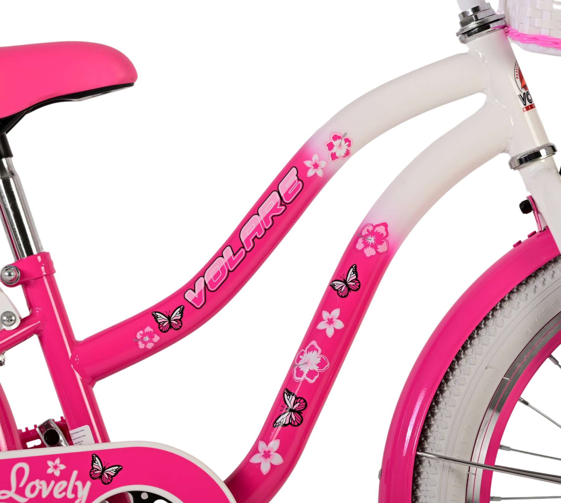 Kinderfahrrad Lovely Fahrrad für Mädchen 20 Zoll Kinderrad in Rosa