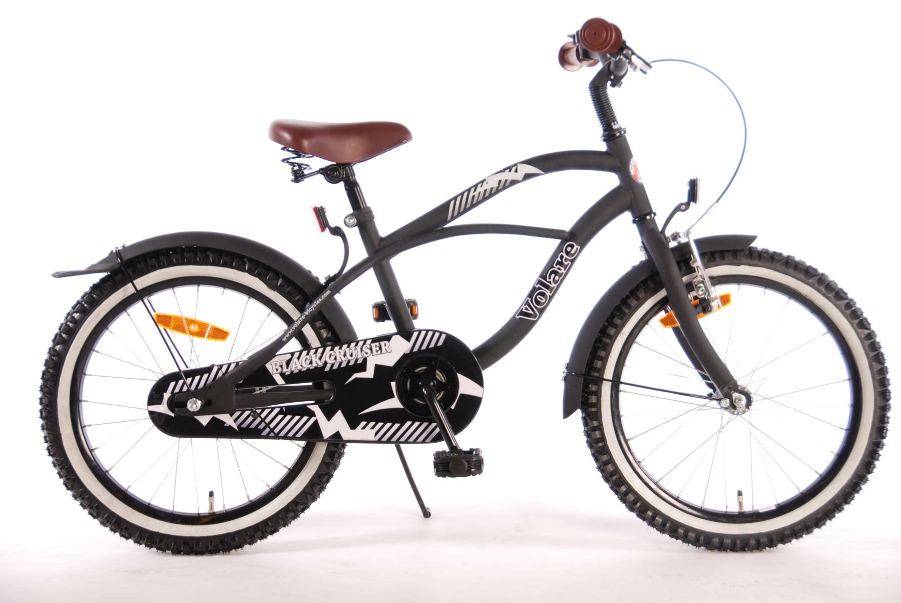 Kinderfahrrad Black Cruiser für Jungen 18 Zoll Kinderrad in Schwarz