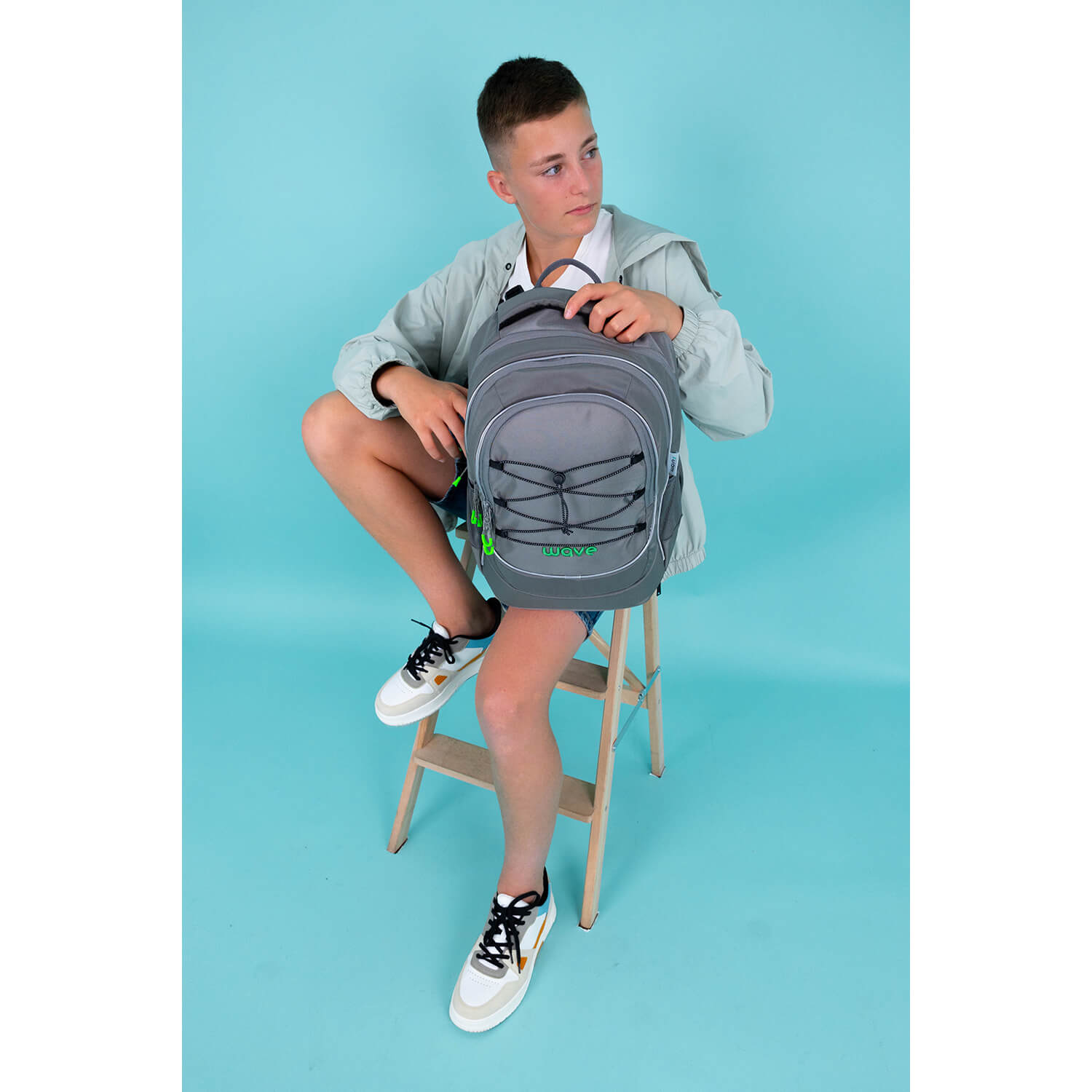 Rucksack Boost Schulrucksack "Lime Grey"