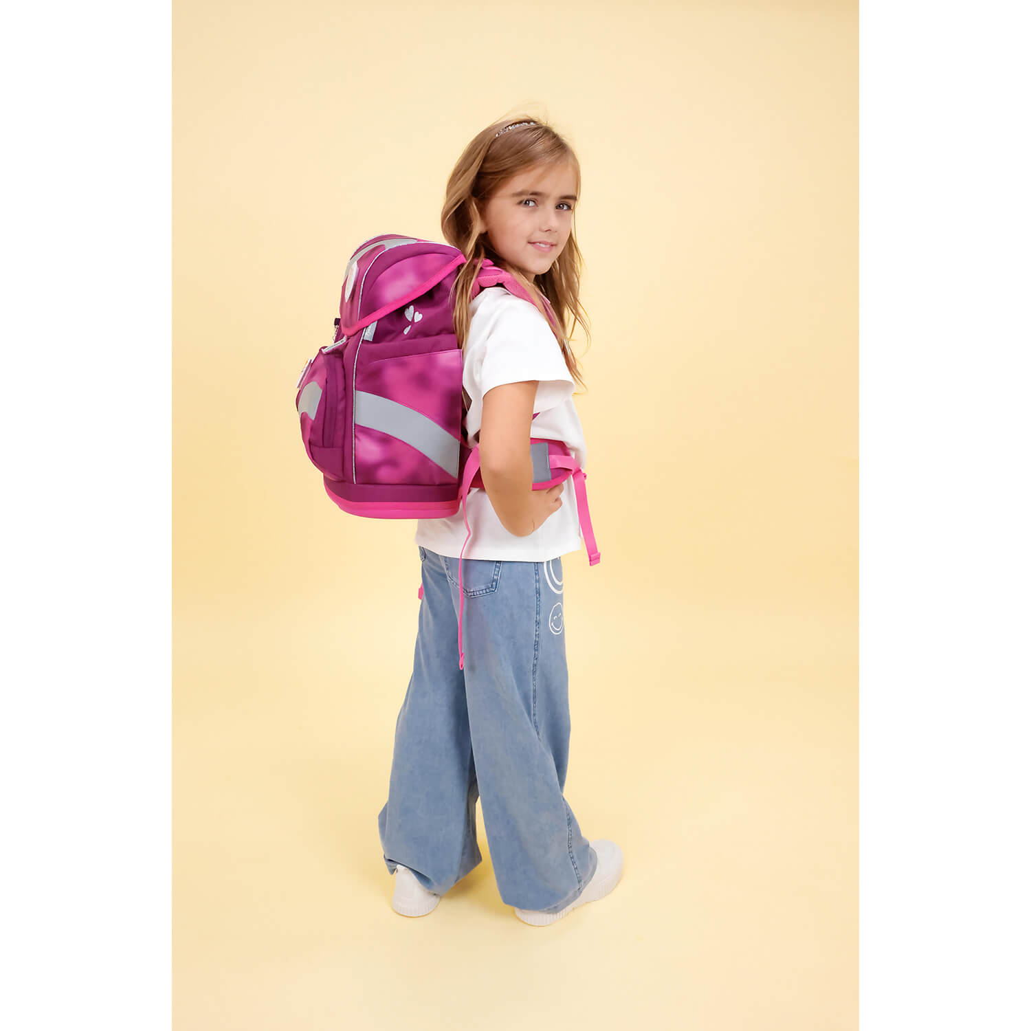Rucksack Motion ergonomisches Schulranzen Set 5-teilig Shiny Pink Rucksack Motion ergonomisches Schulranzen Set 5-teilig Shiny Pink