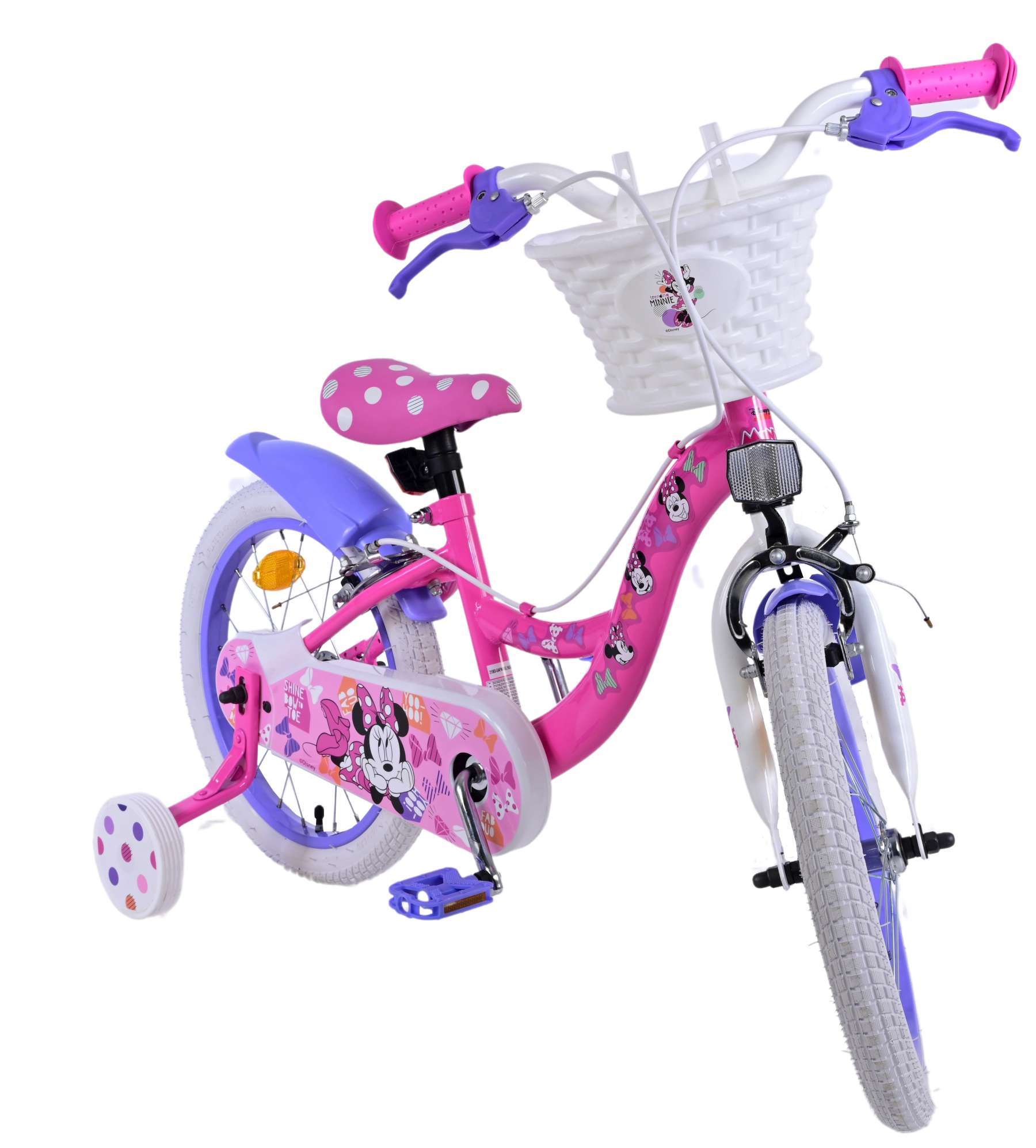 Kinderfahrrad Disney Minnie Fahrrad für Mädchen 16 Zoll Kinderrad Rosa