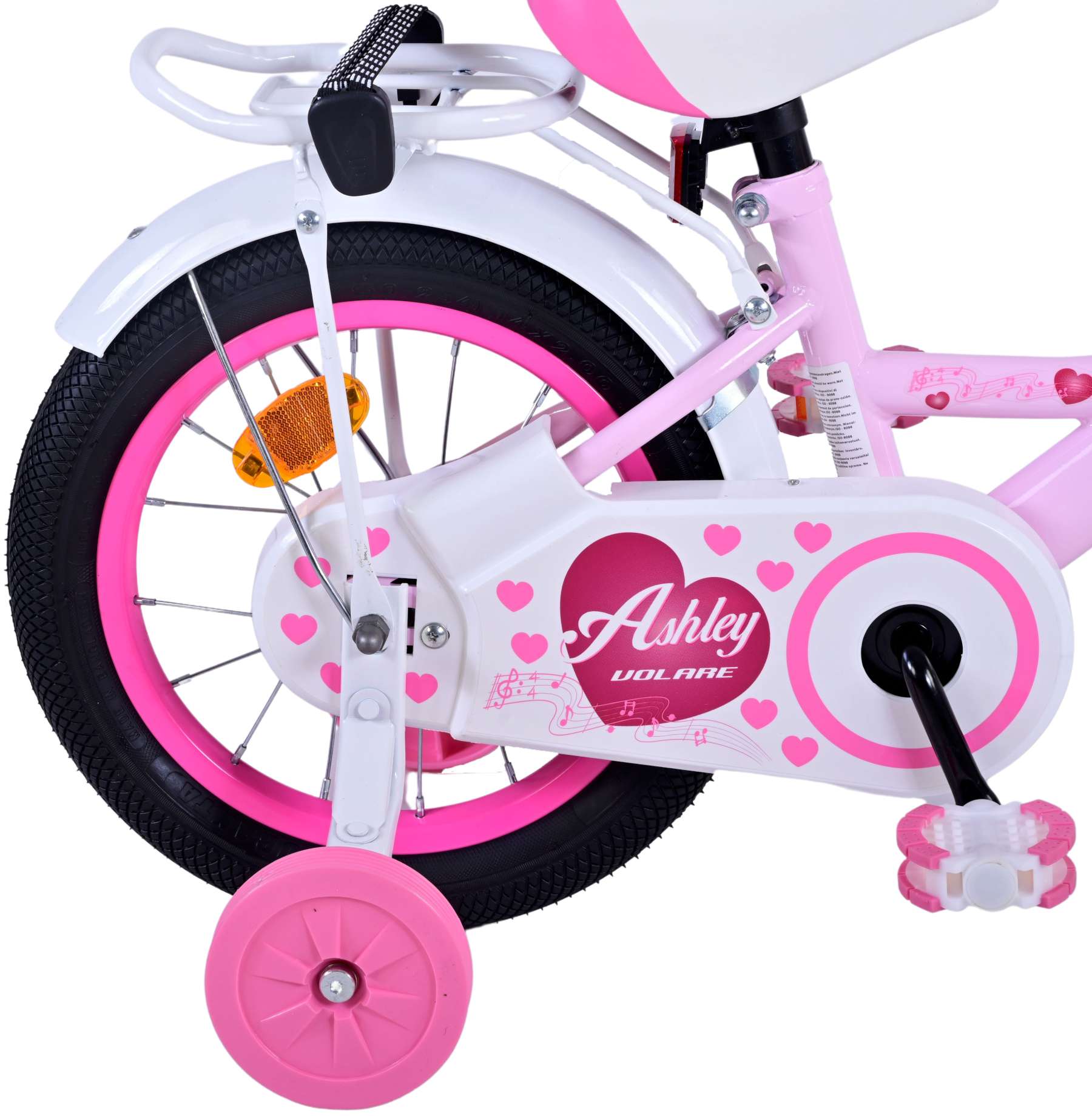 Kinderfahrrad Ashley für Mädchen 14 Zoll Kinderrad in Rosa