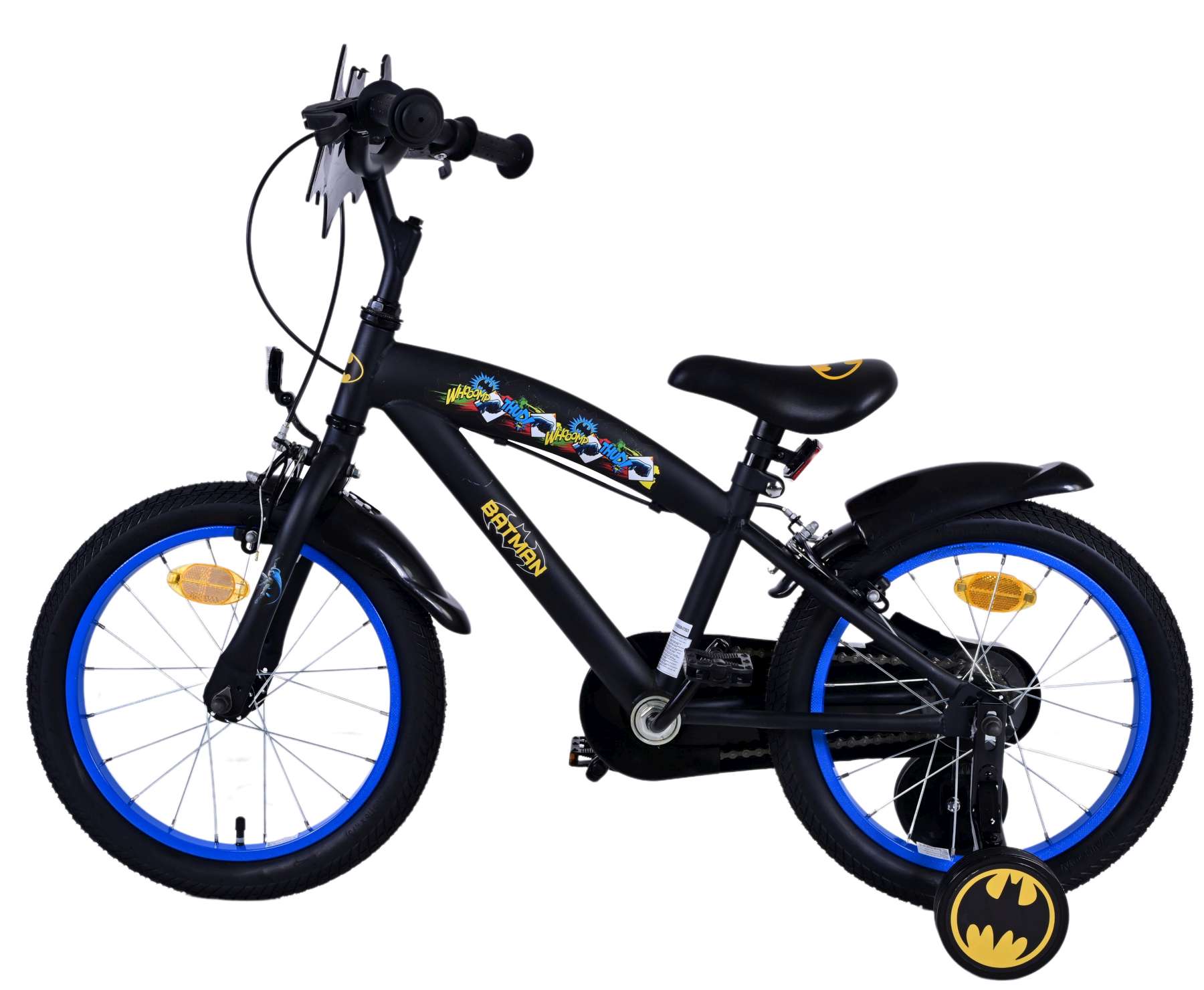 Kinderfahrrad Batman Fahrrad für Jungen 16 Zoll Kinderrad in Schwarz