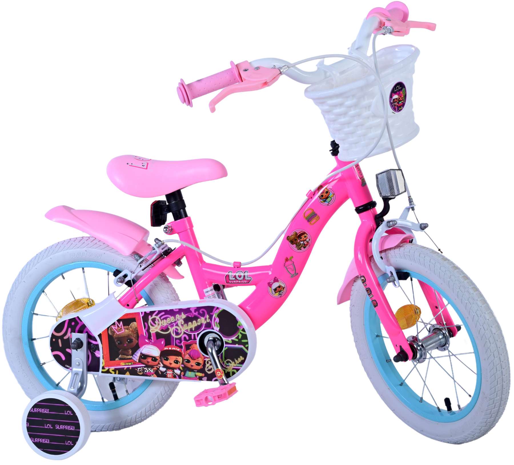 Kinderfahrrad LOL Surprse für Mädchen Fahrrad Rosa 14 Zoll Kinderrad