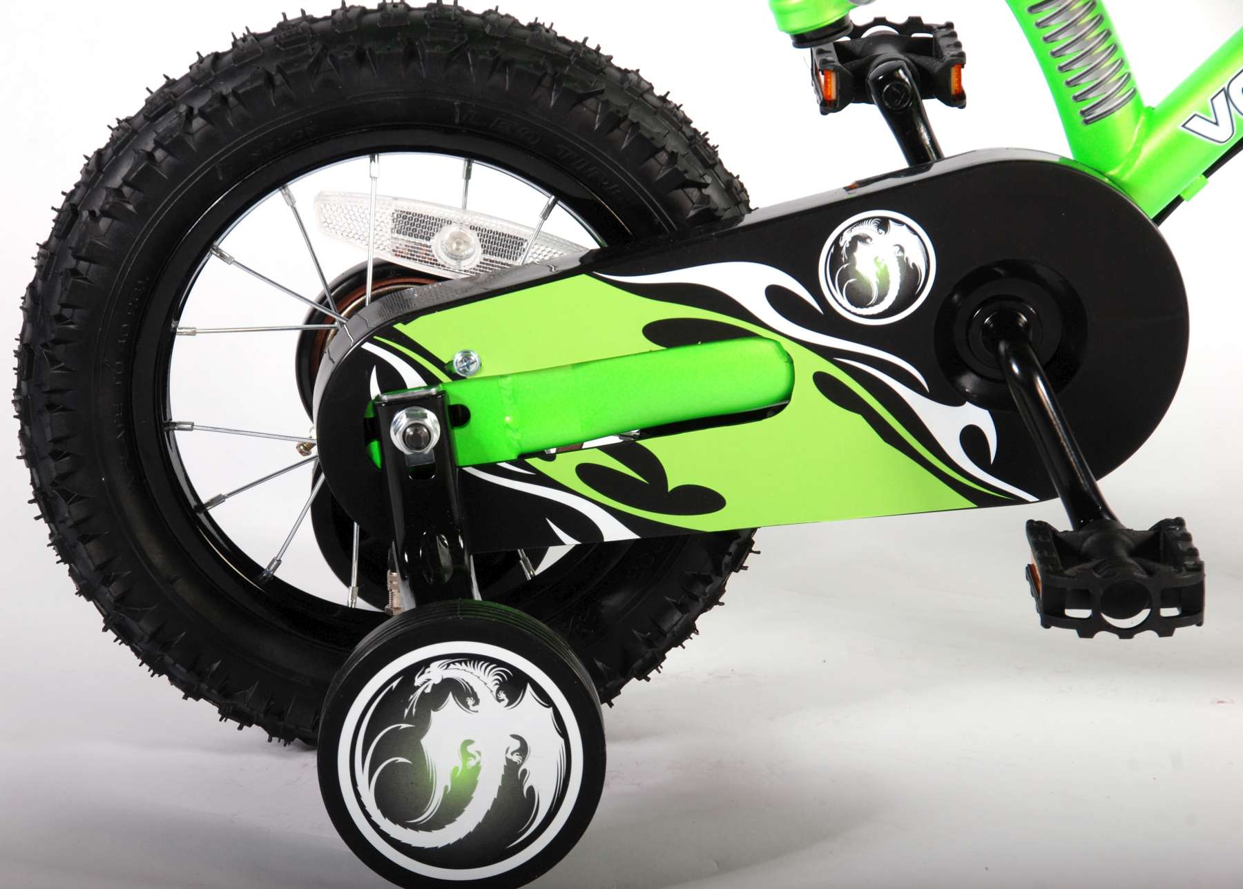 Kinderfahrrad Motorrad für Jungen 12 Zoll Kinderrad in Grün