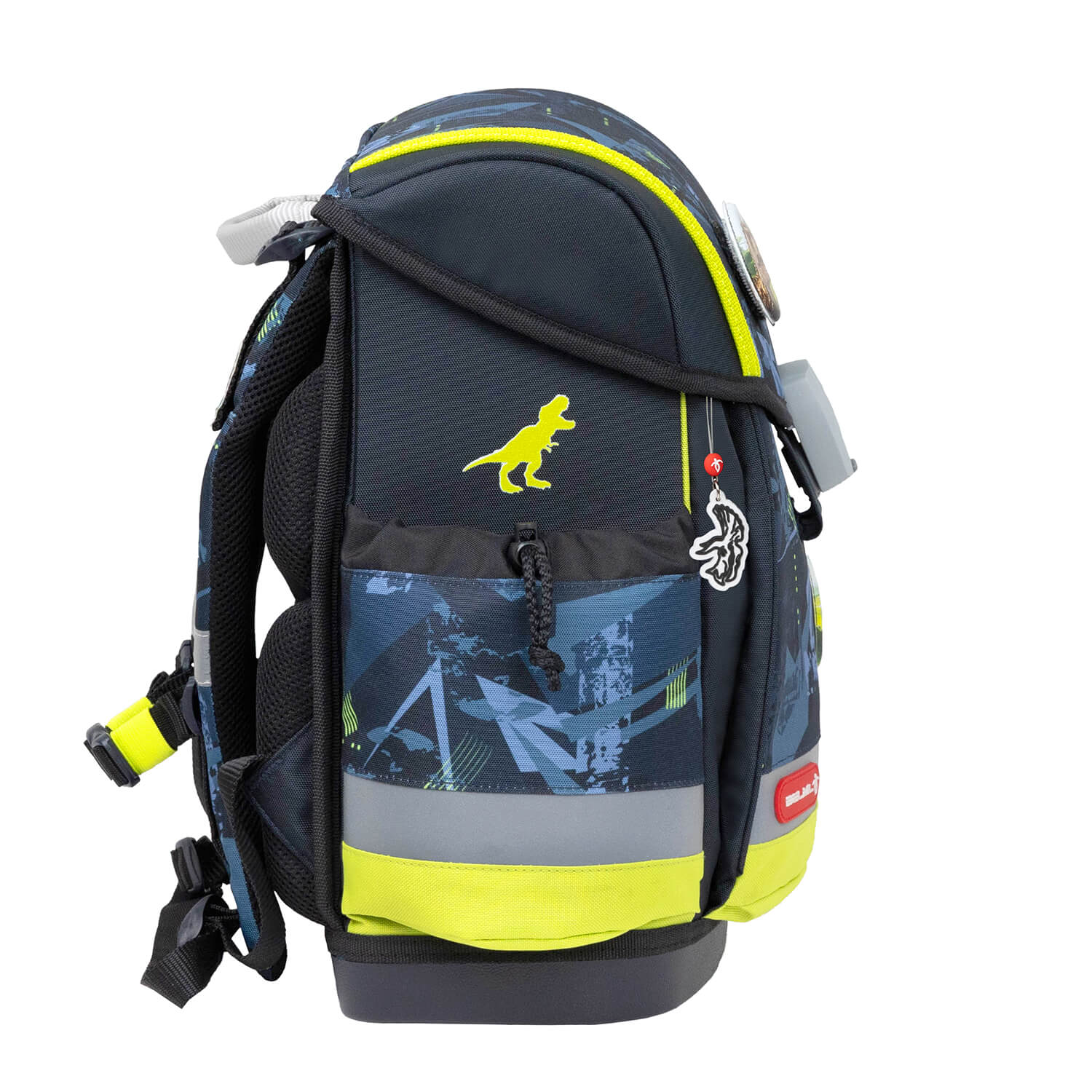 Rucksack Classy Plus ergonomisches Schulranzen-Set 5-teilig T-Rex Lime