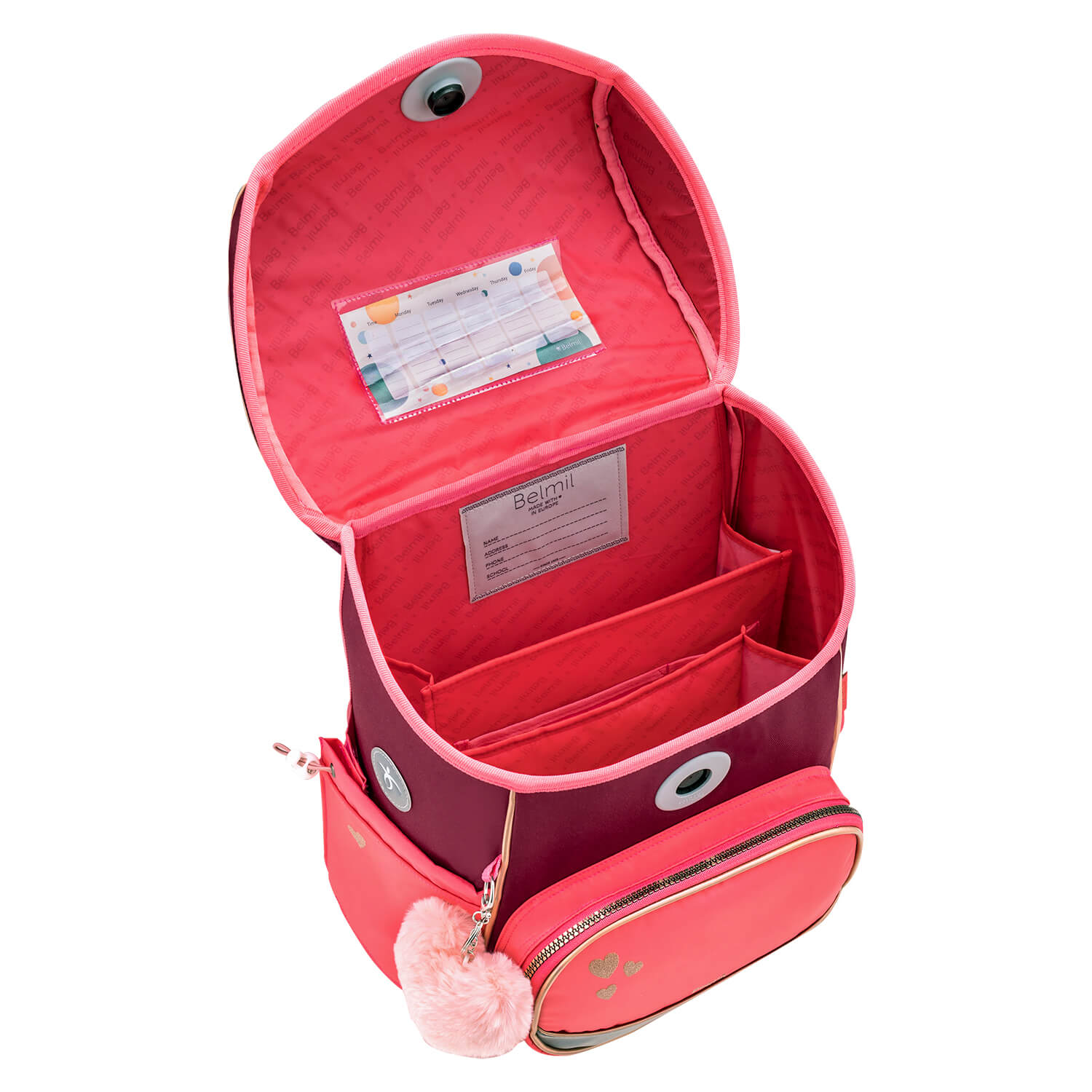 Rucksack Compact Plus Premium Schulranzen Set 4-t. Coral Federtasche