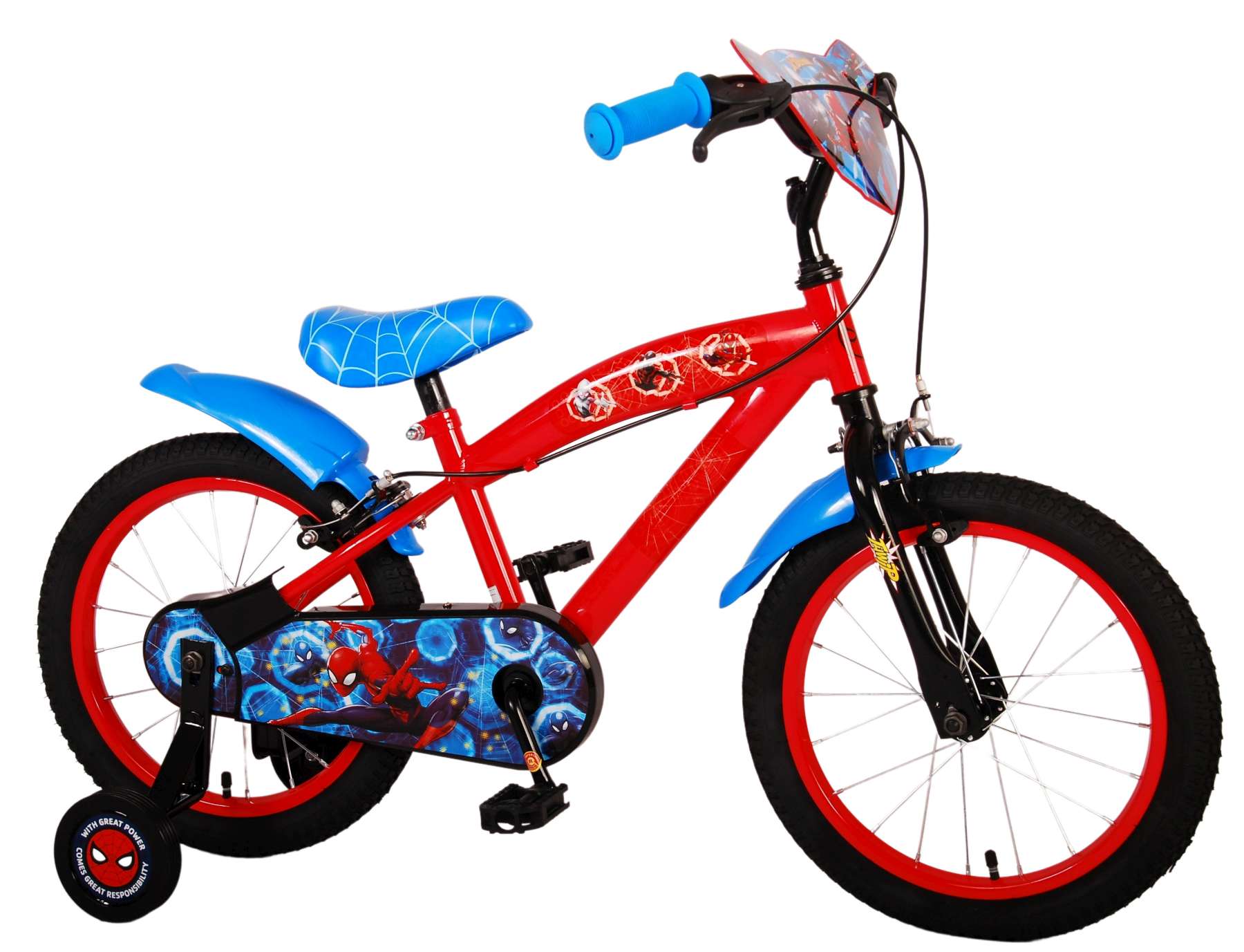 Kinderfahrrad Ultimate Spider-Man Jungen 16 Zoll Kinderrad in Blau/Rot