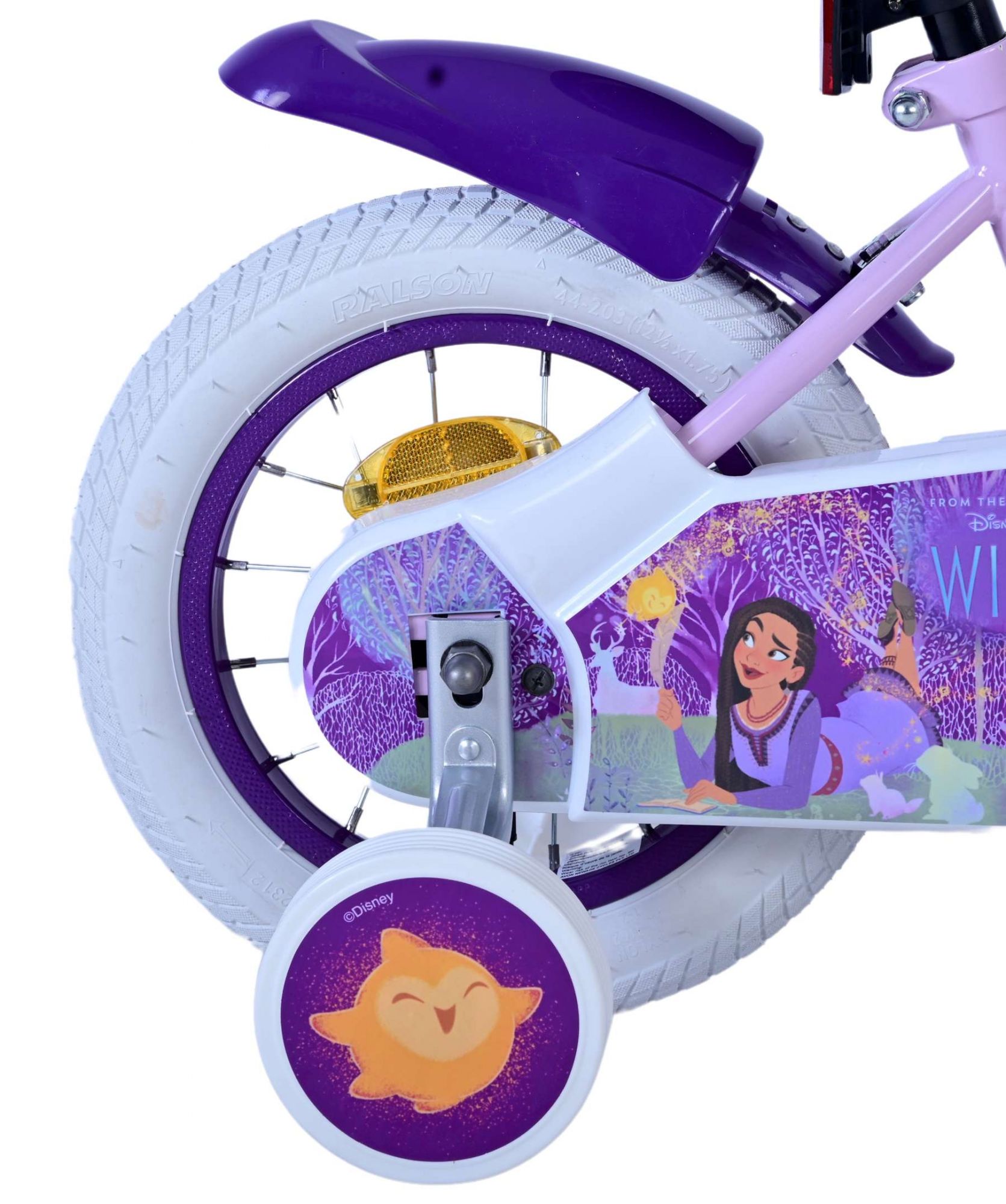 Kinderfahrrad Disney Wish Fahrrad für Mädchen 12 Zoll Lila Kinderrad