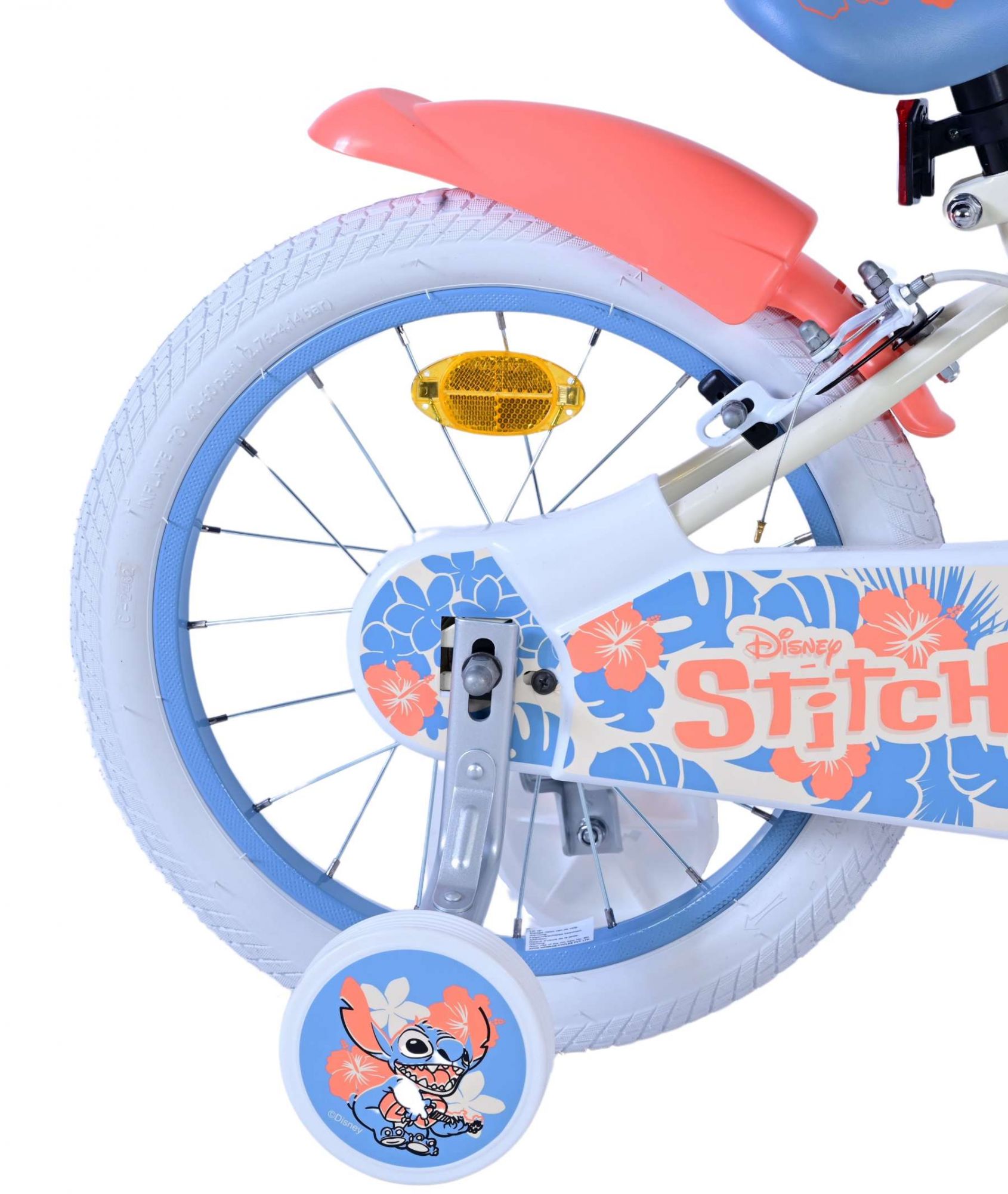 Kinderfahrrad Disney Stitch für Mädchen 16 Zoll Kinderrad in Blau