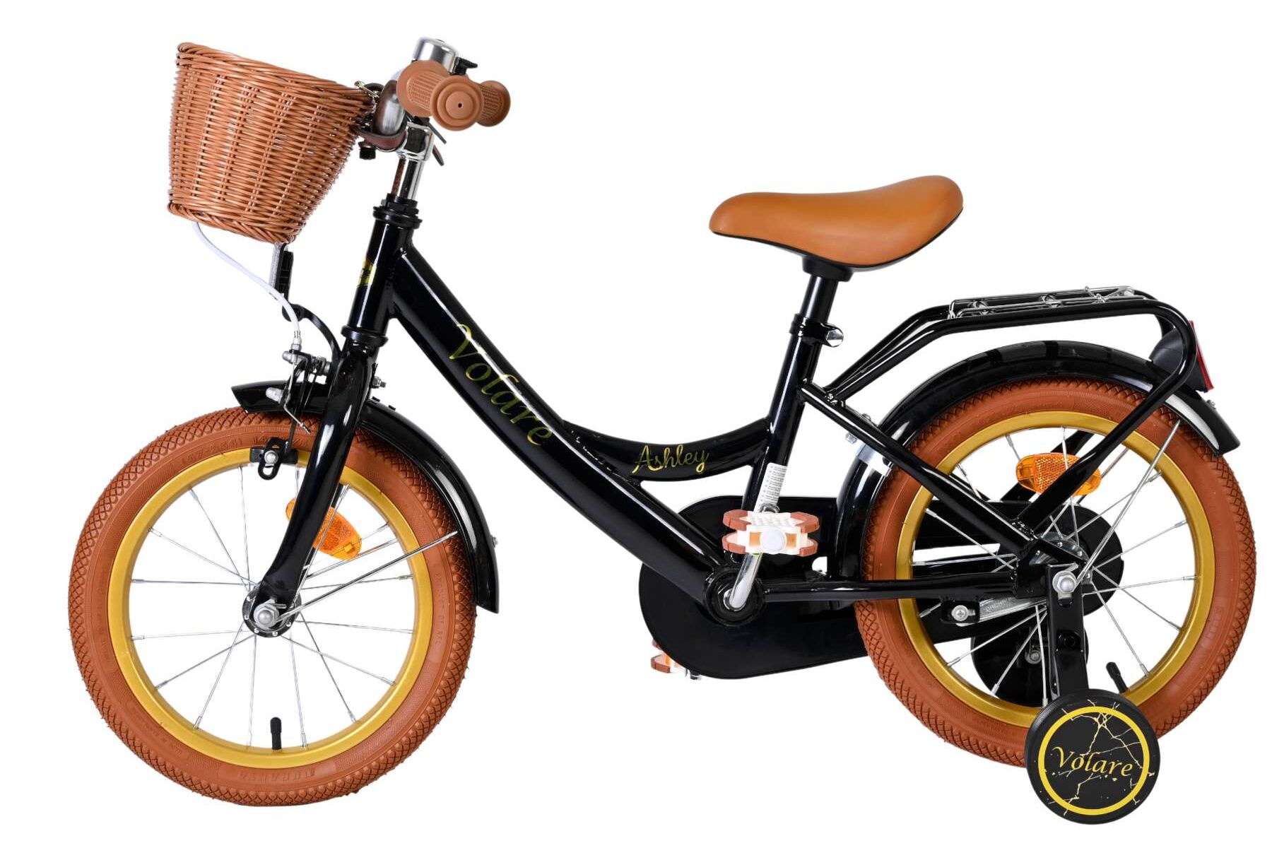 Volare Kinderfahrrad Ashley für Mädchen 14 Zoll Kinderrad in Schwarz Volare Kinderfahrrad Ashley für Mädchen 14 Zoll Kinderrad in Schwarz