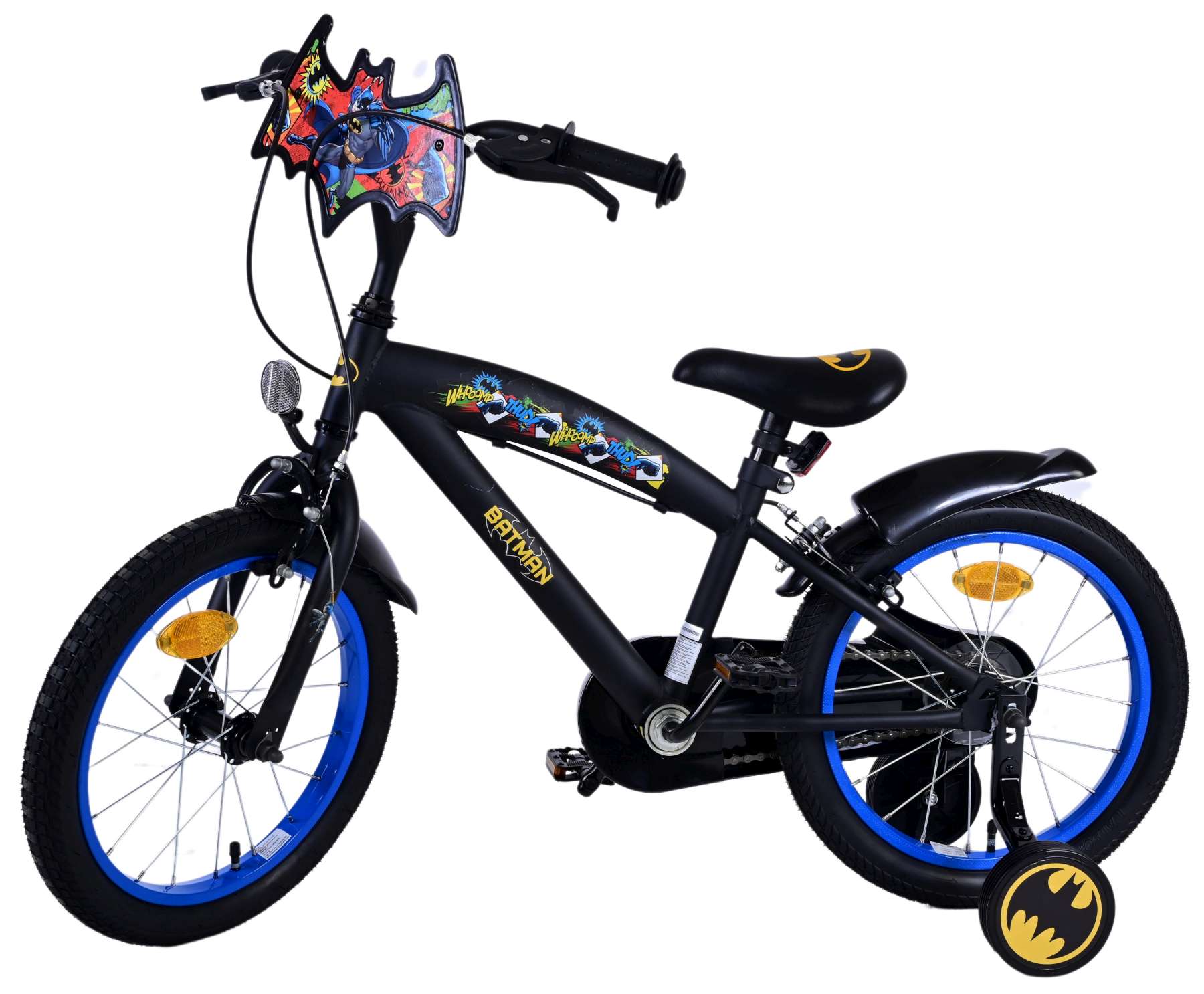 Kinderfahrrad Batman Fahrrad für Jungen 16 Zoll Kinderrad in Schwarz