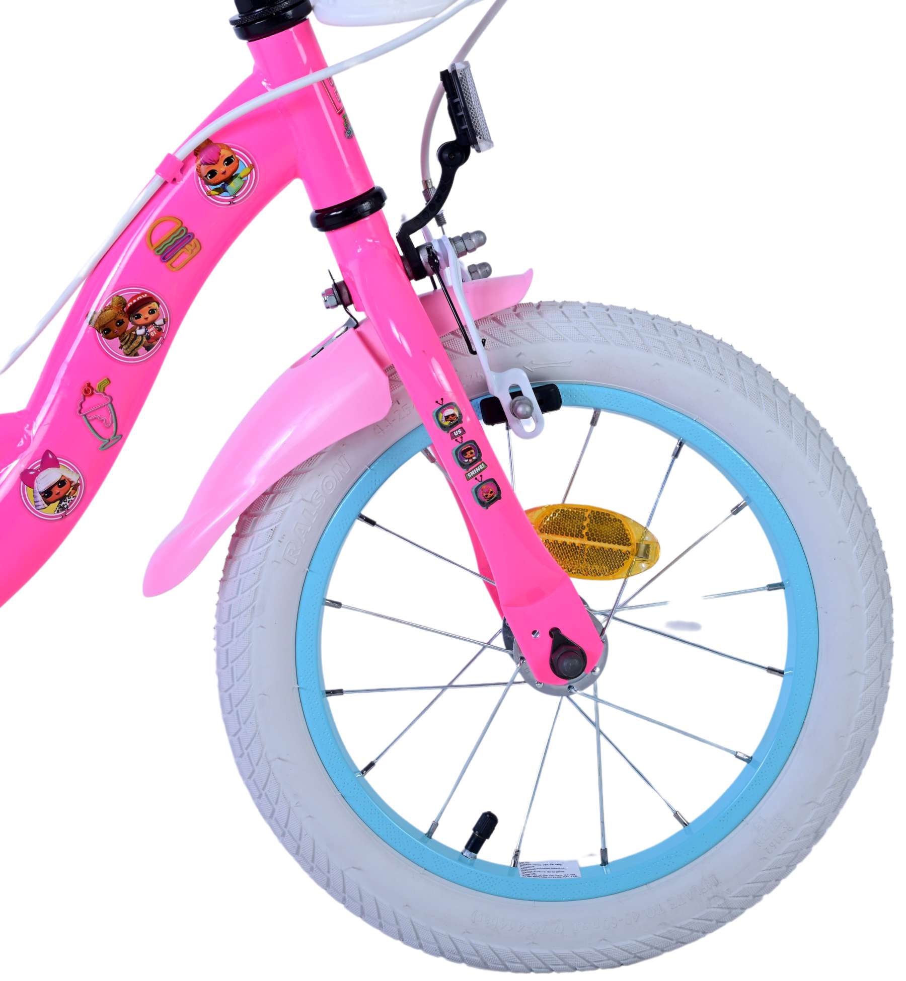 Kinderfahrrad LOL Surprse für Mädchen Fahrrad Rosa 14 Zoll Kinderrad