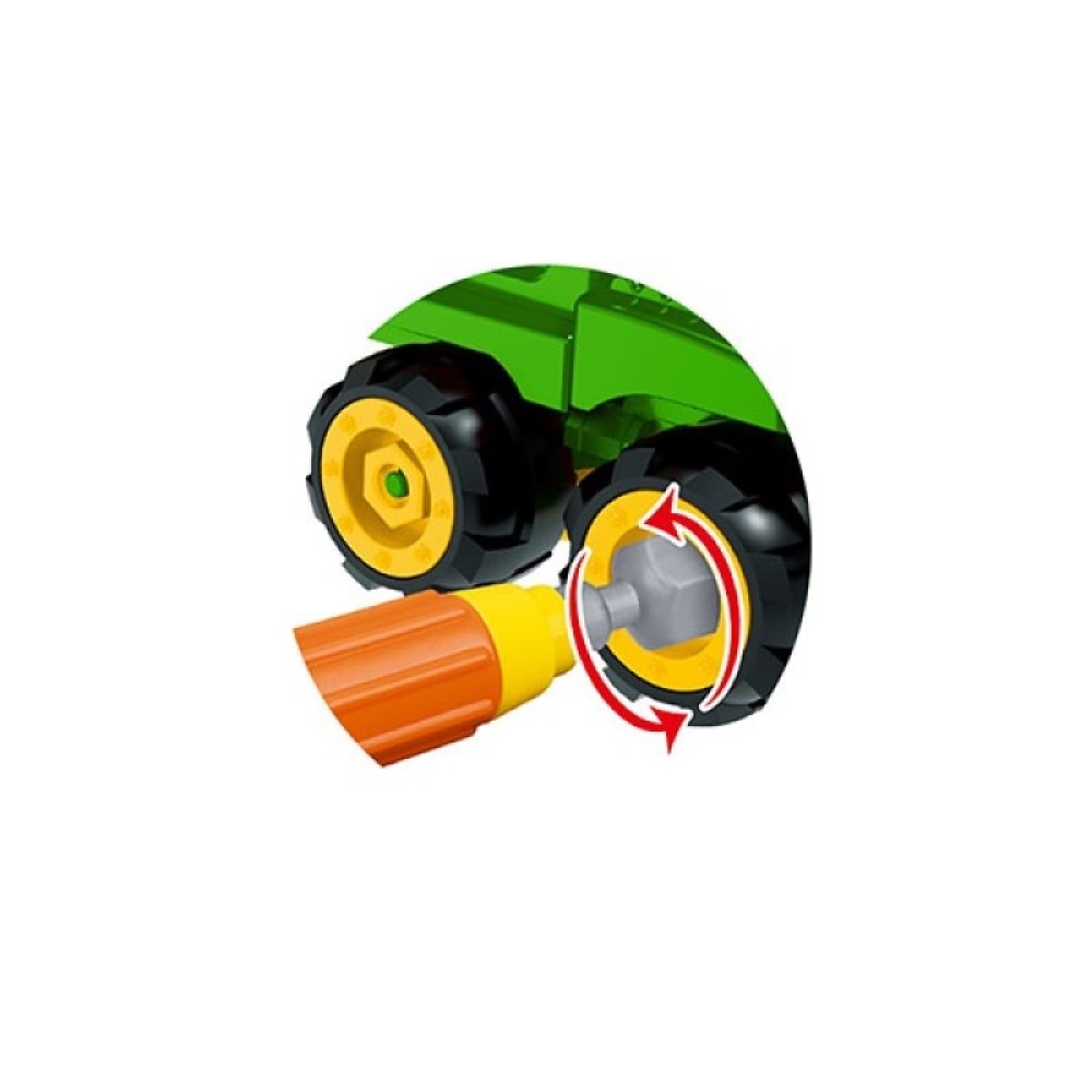 TRAKTOR + Anhänger mit Schraubendreher zum reparieren TRAKTOR + Anhänger mit Schraubendreher zum reparieren