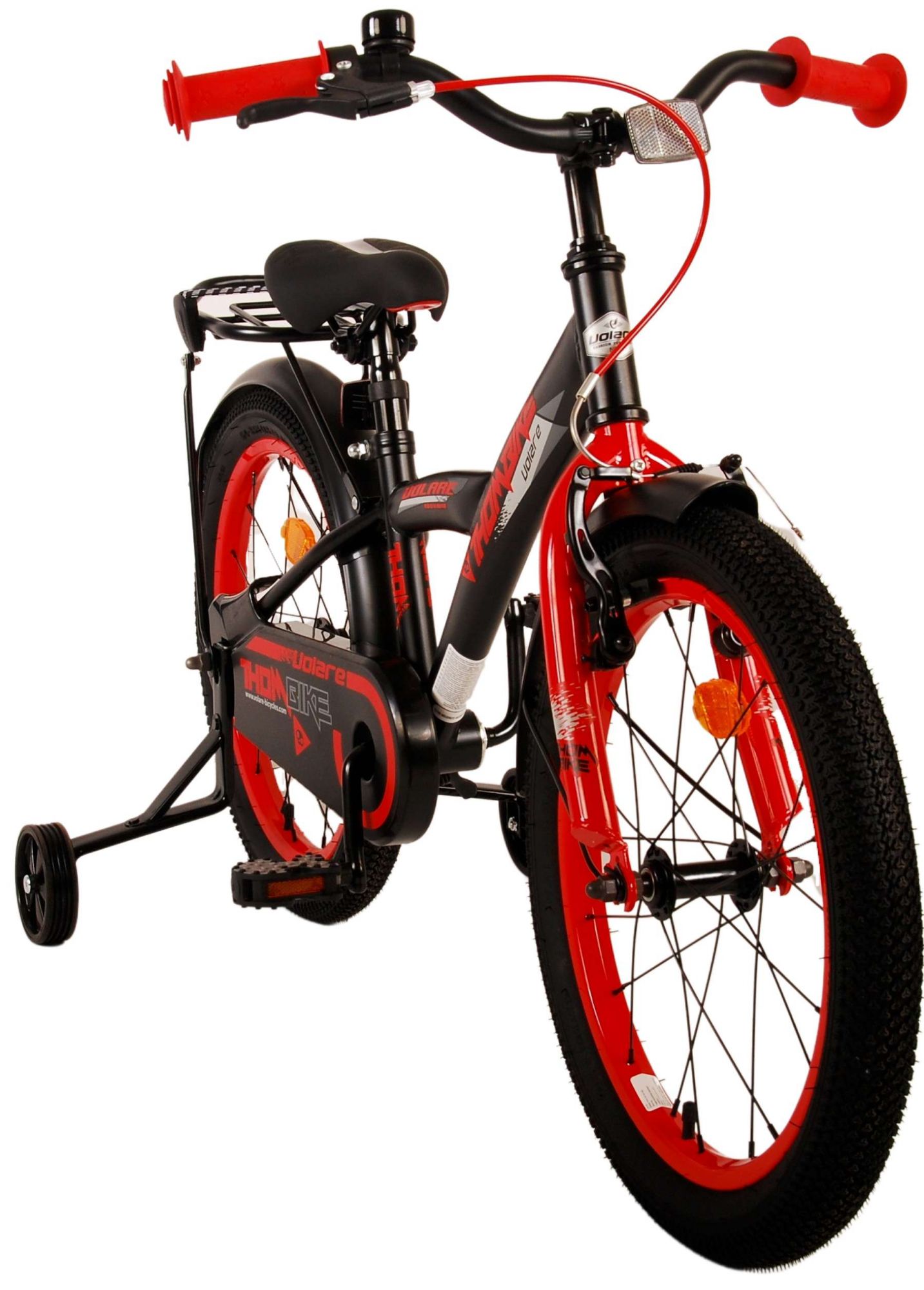 Kinderfahrrad Thombike für Jungen 18 Zoll Kinderrad in Schwarz Rot