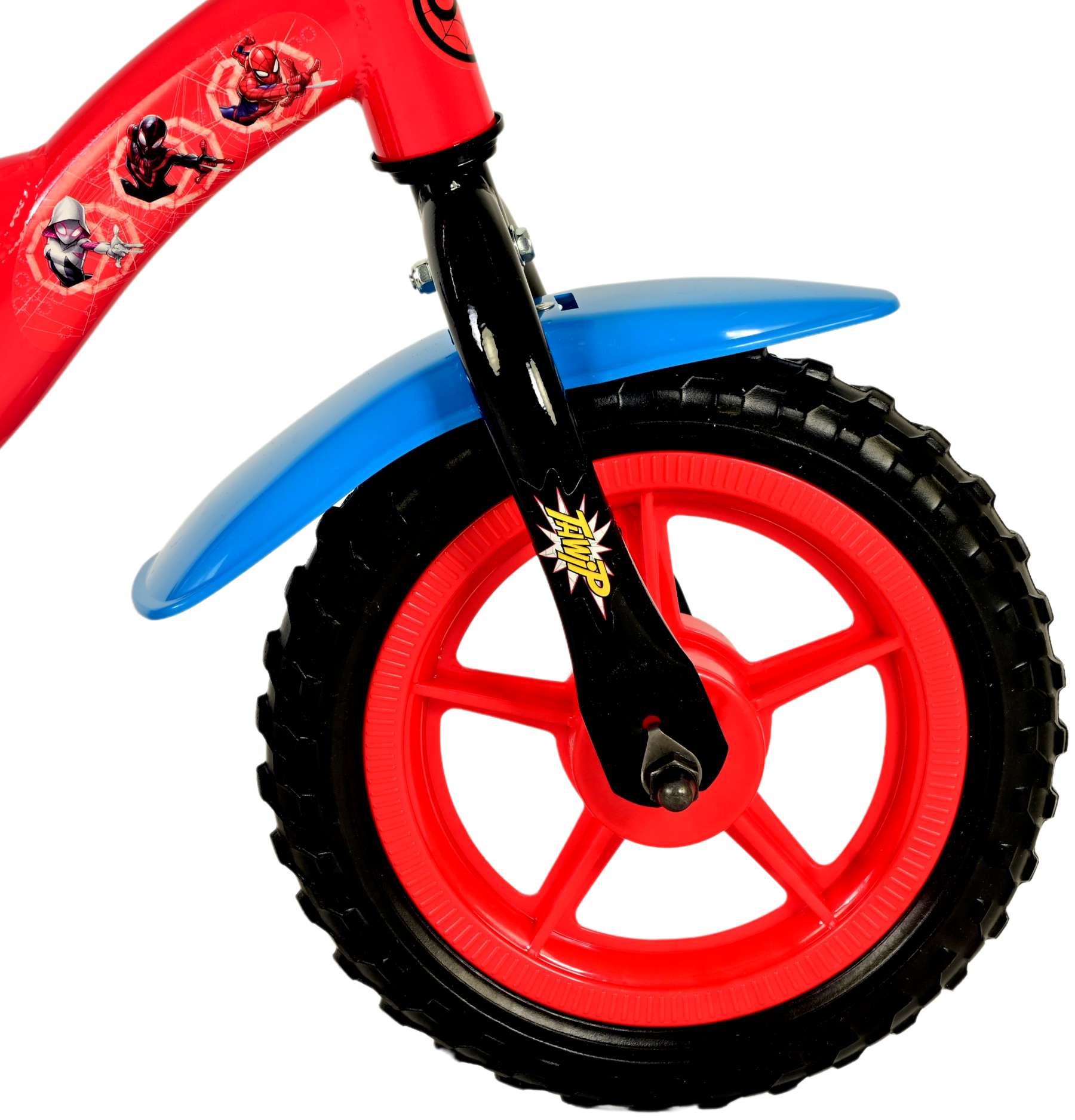 Kinderfahrrad Spider-Man für Jungen 10 Zoll Kinderrad in Blau/Rot