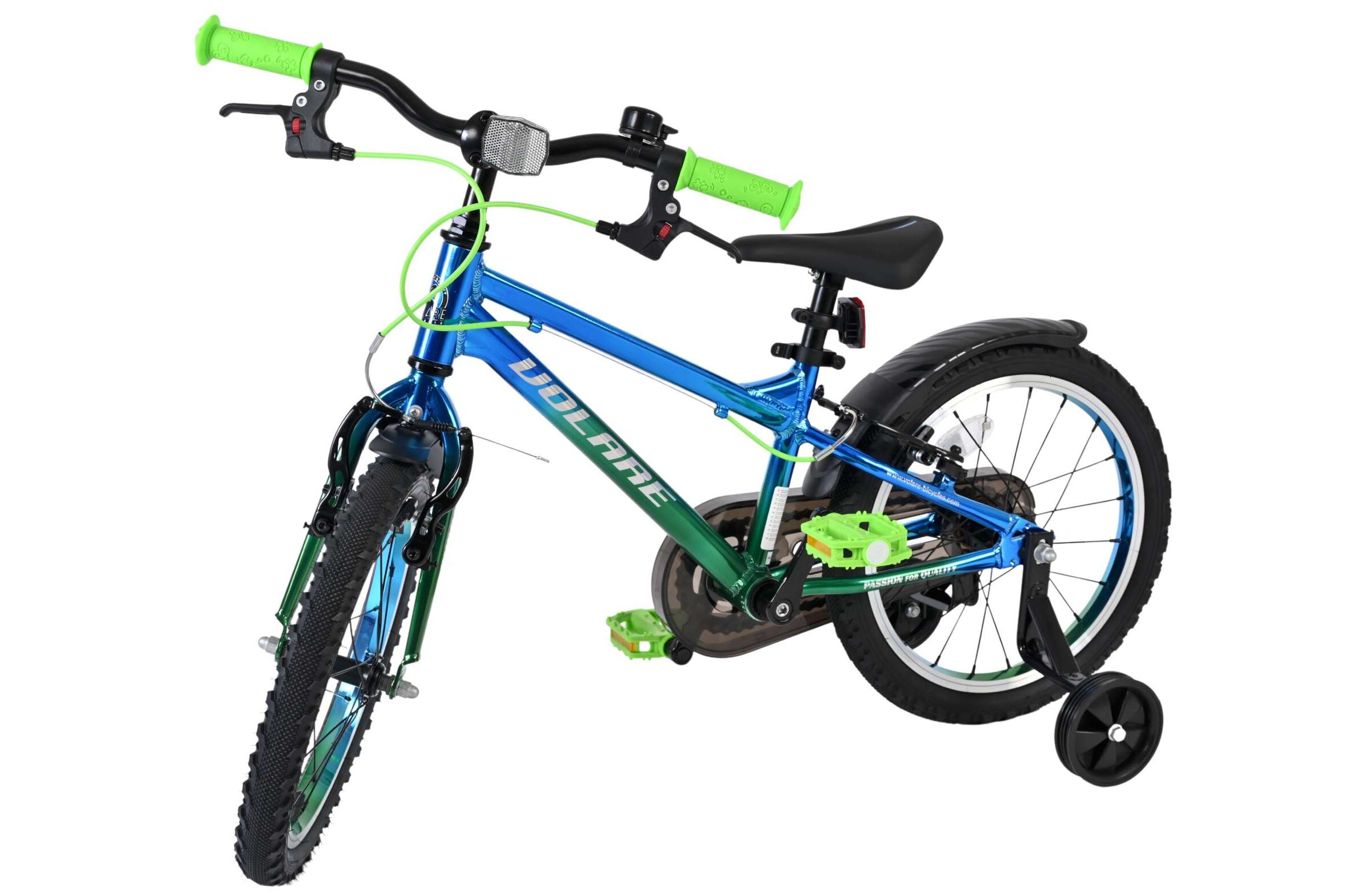 Volare Kinderfahrrad Chrome für Jungen 16 Zoll Kinderrad in Blaugrün, Zwei Handbremsen