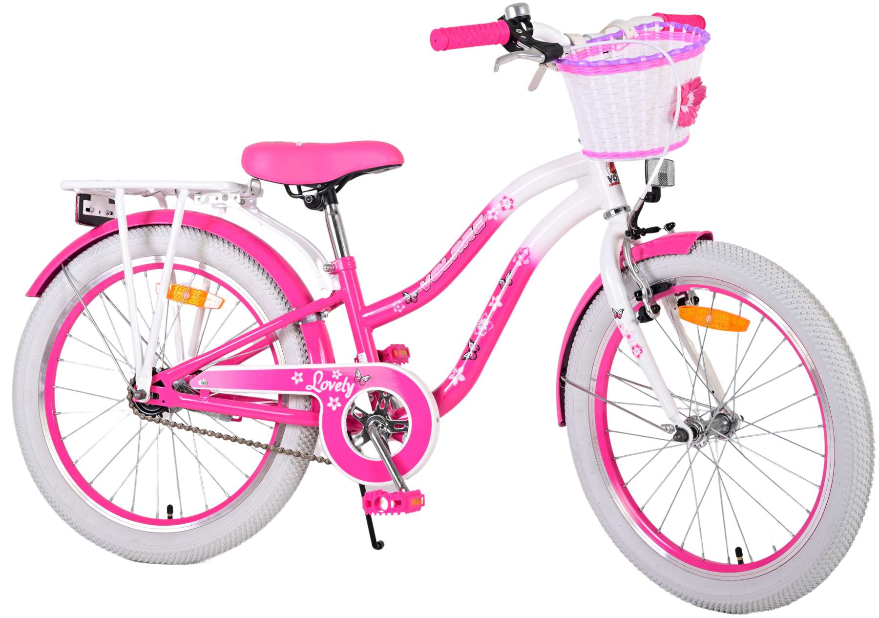 Kinderfahrrad Lovely Fahrrad für Mädchen 20 Zoll Kinderrad in Rosa
