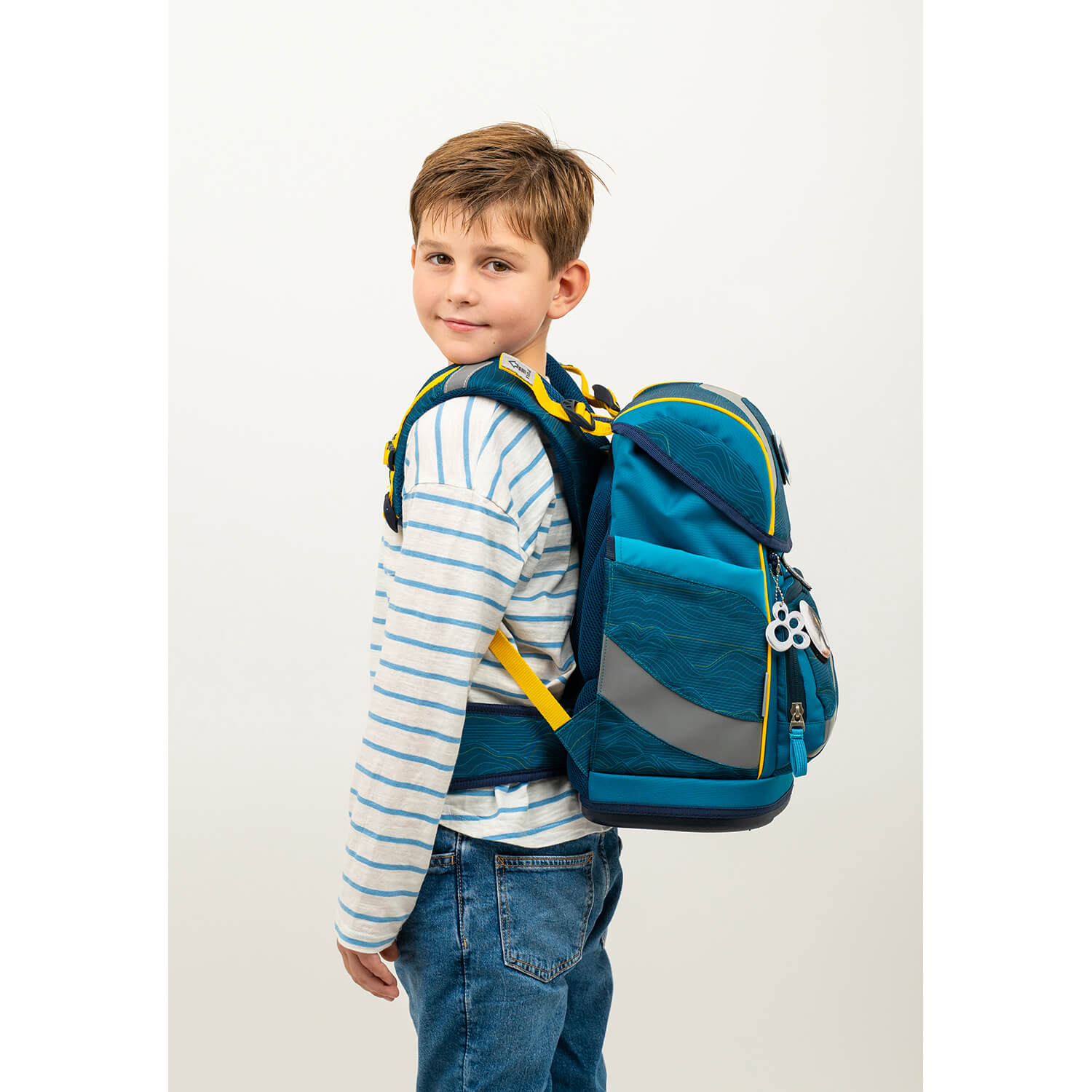 Rucksack Smarty ergonomisches Schulranzen Set 5-teilig Waves Orange Rucksack Smarty ergonomisches Schulranzen Set 5-teilig Waves Orange