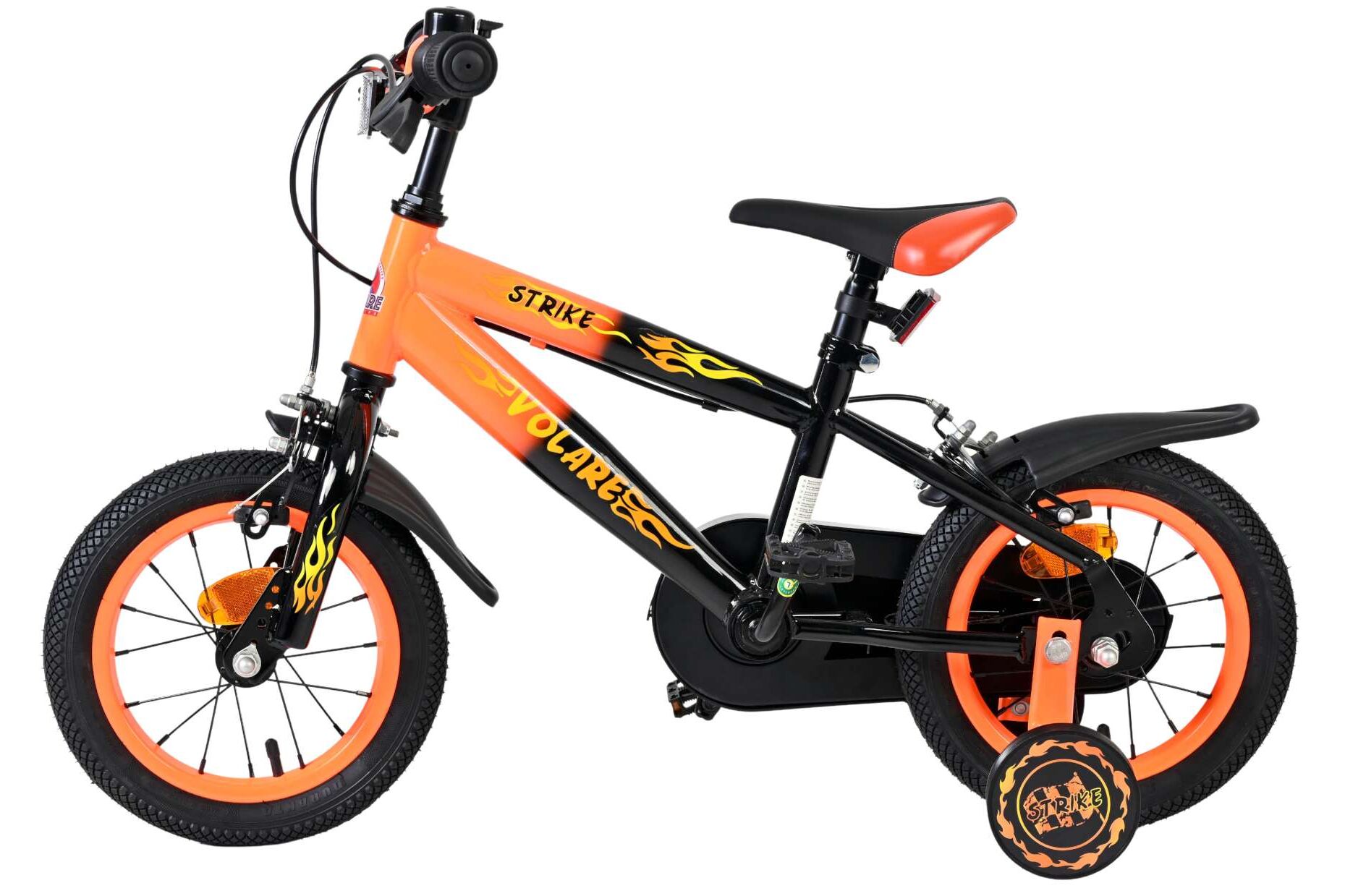Volare Kinderfahrrad Strike für Jungen 12 Zoll Kinderrad in Orange, Zwei Handbremsen Volare Kinderfahrrad Strike für Jungen 12 Zoll Kinderrad in Orange, Zwei Handbremsen