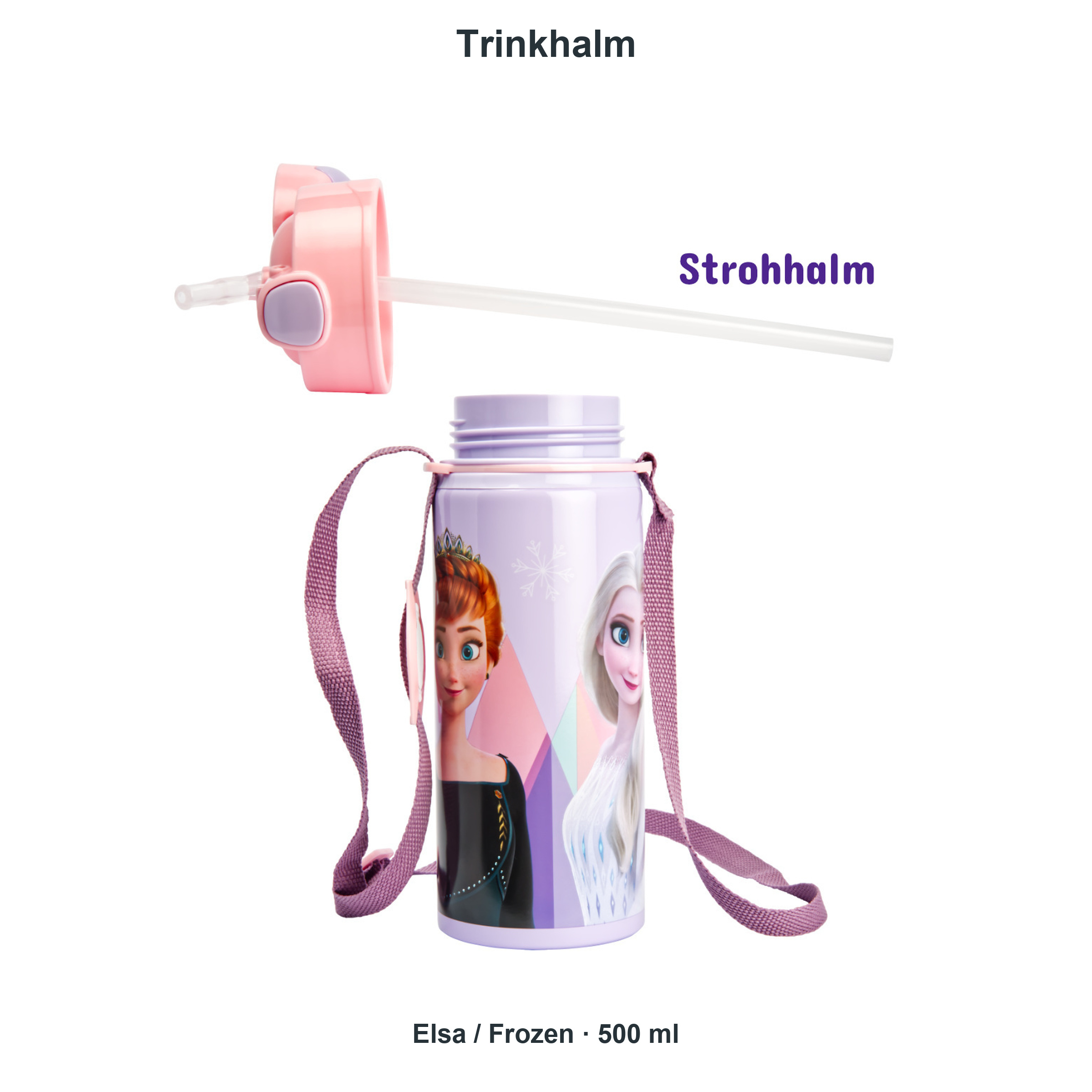 miniHeld Trinkflaschen-Set Elsa (Frozen) 2er-Pack, 2 Kinder Trinkflaschen Aluminium mit Tragegurt miniHeld Trinkflaschen-Set Elsa (Frozen) 2er-Pack, 2 Kinder Trinkflaschen Aluminium mit Tragegurt