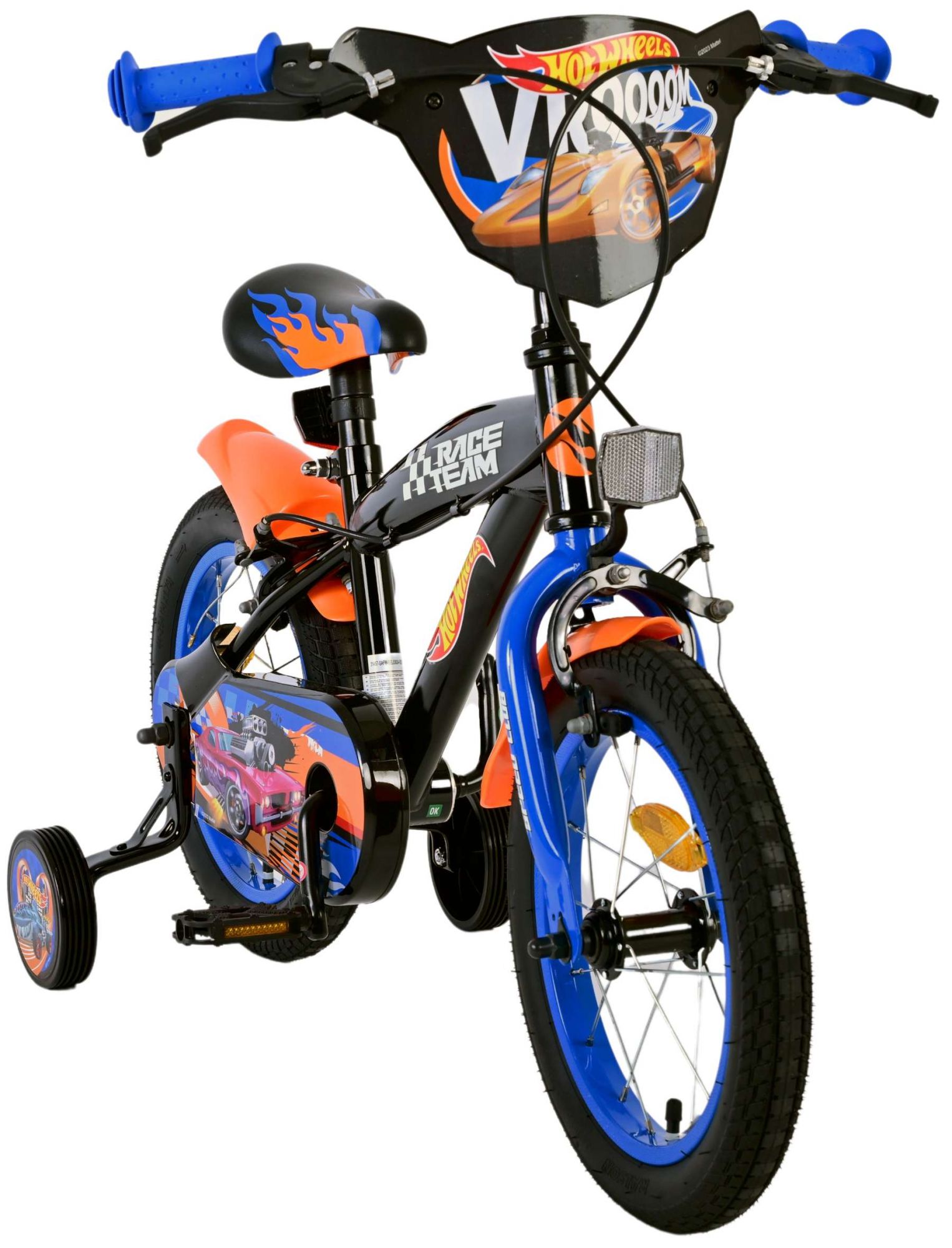 Kinderfahrrad Hot Wheels für Jungen Fahrrad 14 Zoll Kinderrad Schwarz