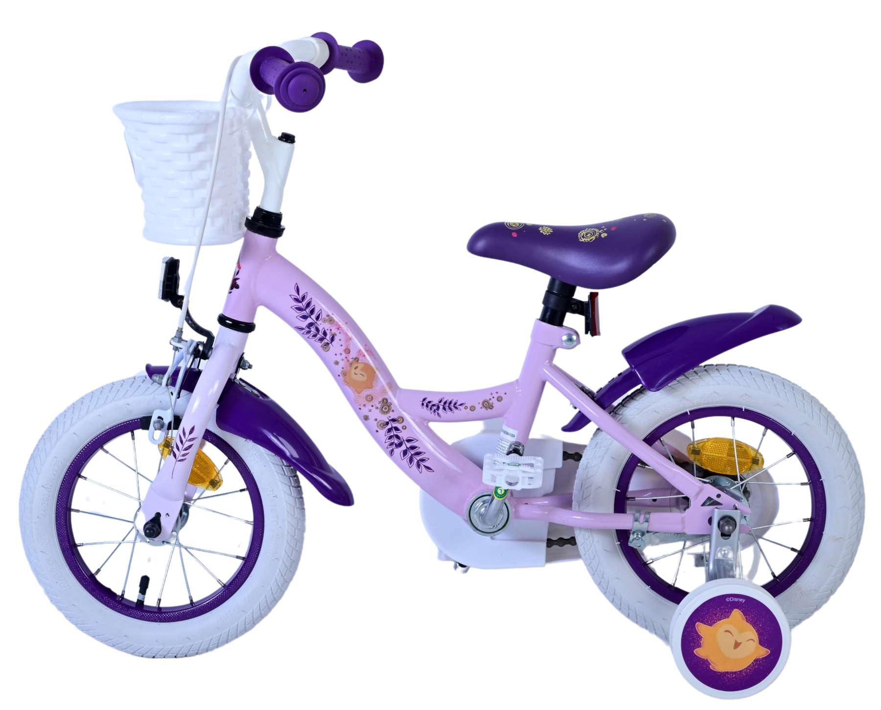 Kinderfahrrad Disney Wish Fahrrad für Mädchen 12 Zoll Lila Kinderrad