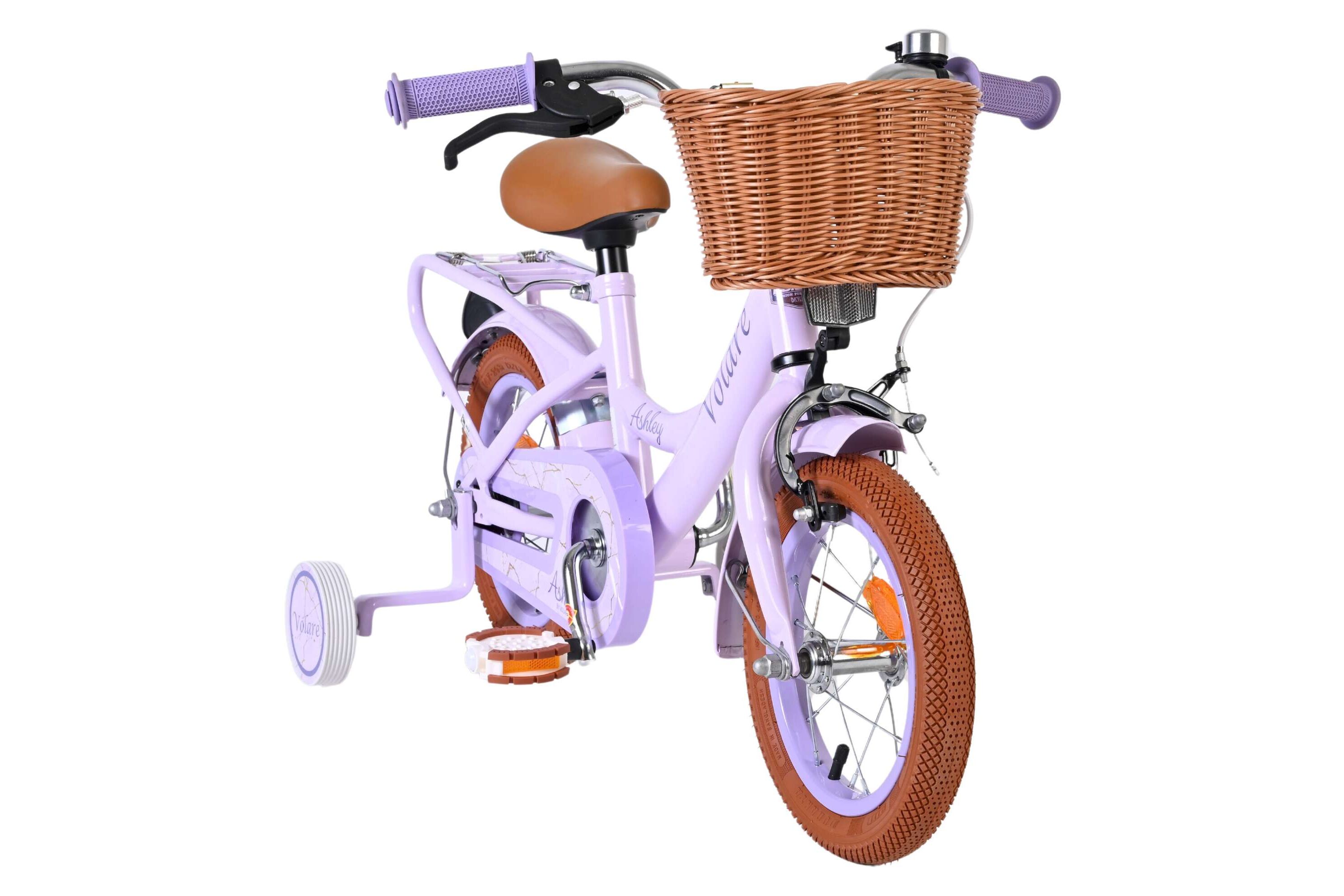 Volare Kinderfahrrad Ashley für Mädchen 12 Zoll Kinderrad in Lila