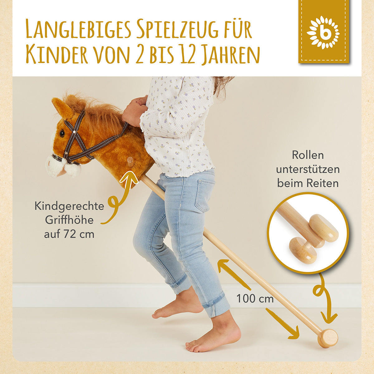 bieco Steckenpferd Brownie bieco Steckenpferd Brownie