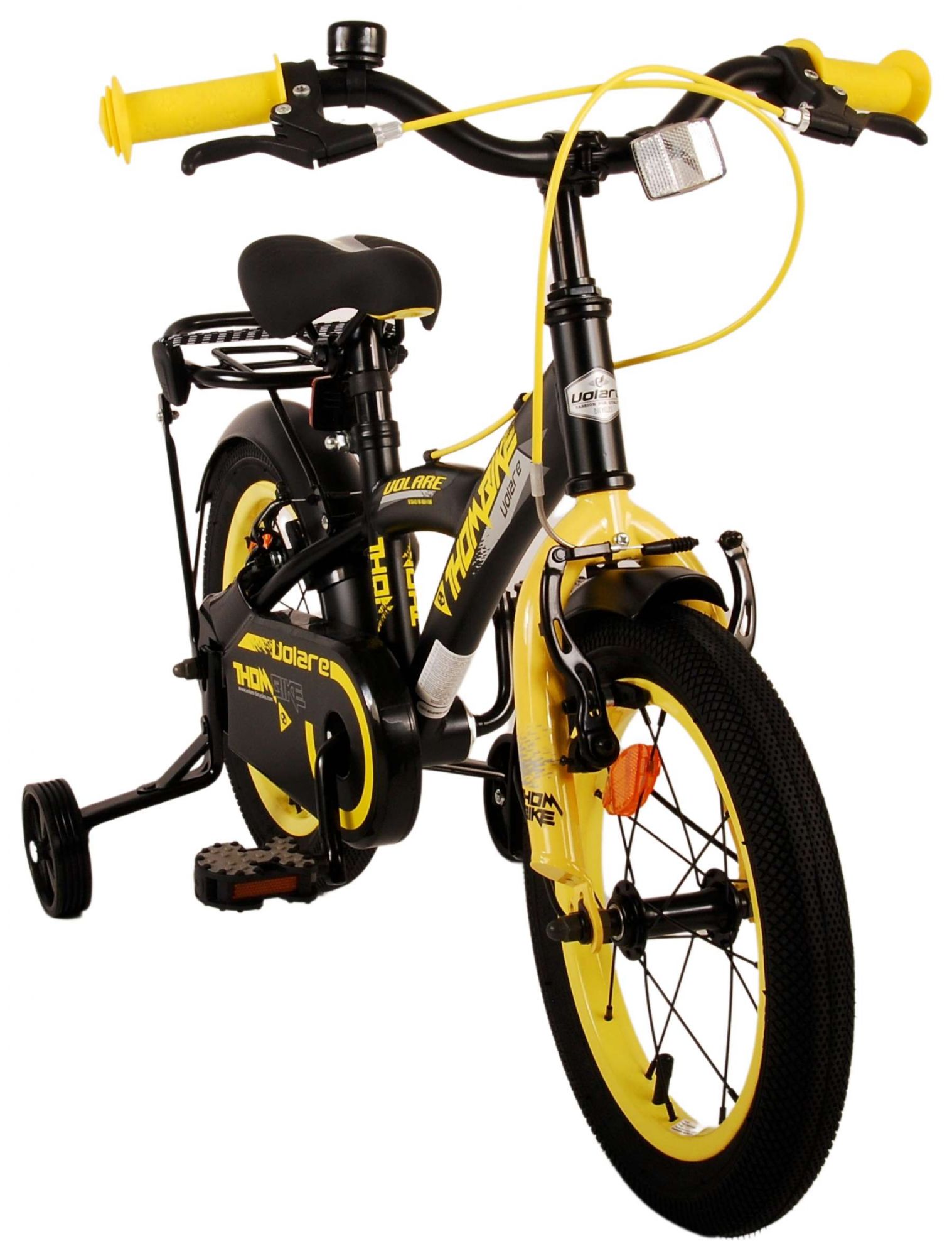 Kinderfahrrad Thombike für Jungen 14 Zoll Kinderrad in Schwarz Gelb