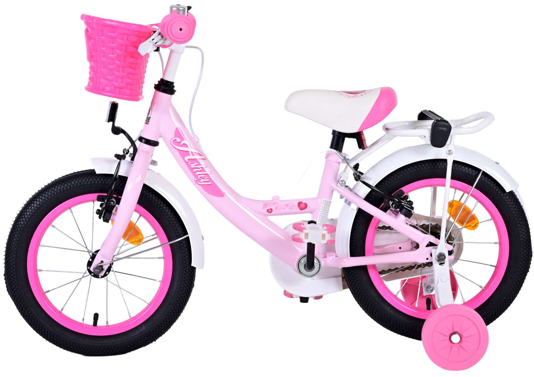 Kinderfahrrad Ashley Fahrrad für Mädchen 14 Zoll Kinderrad in Rosa