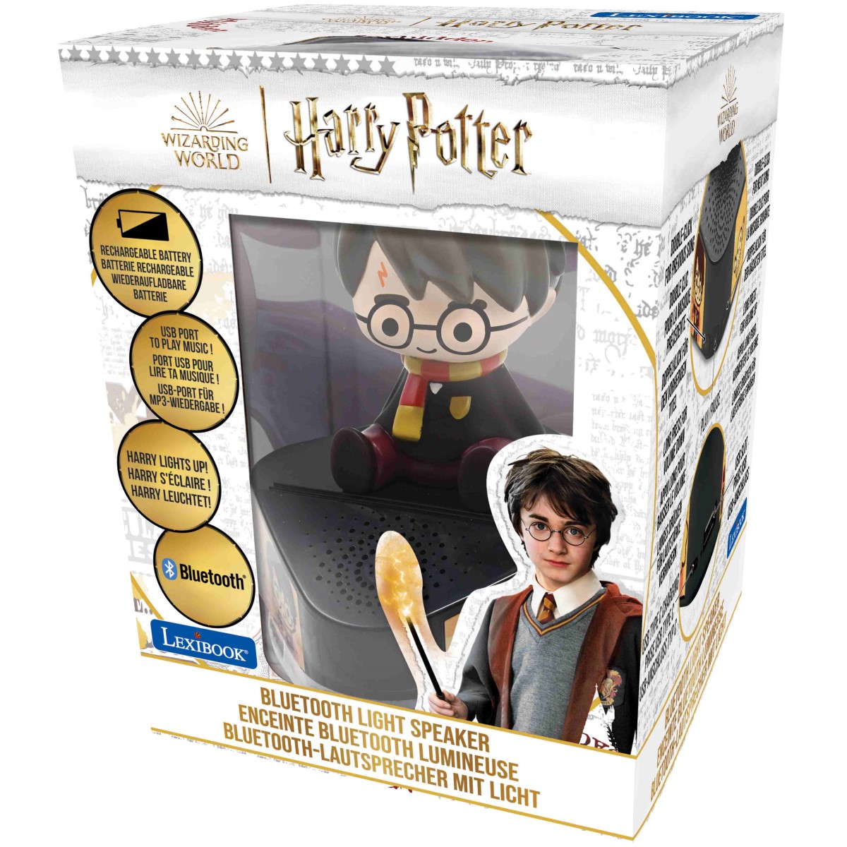Harry Potter Bluetooth-Lautsprecher mit beleuchteter 3D Figur Harry Potter Bluetooth-Lautsprecher mit beleuchteter 3D Figur