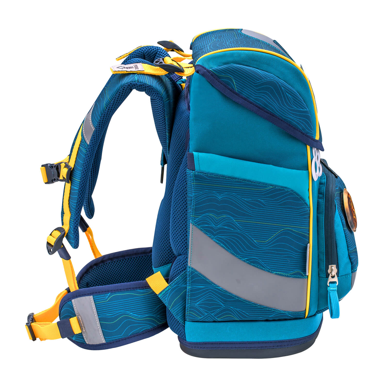 Rucksack Smarty ergonomisches Schulranzen Set 5-teilig Waves Orange Rucksack Smarty ergonomisches Schulranzen Set 5-teilig Waves Orange