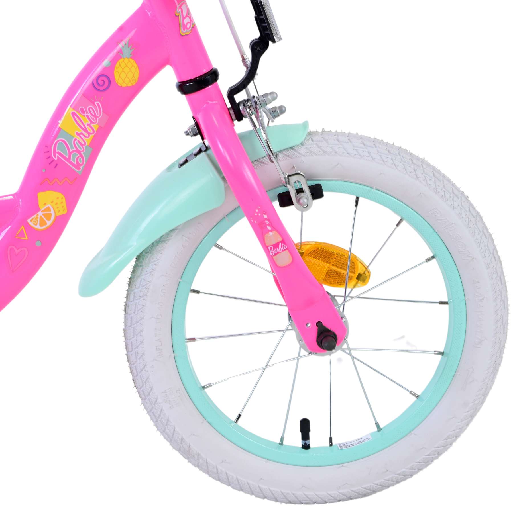 Kinderfahrrad Ashley Fahrrad für Mädchen in Rosa 14 Zoll Kinderrad