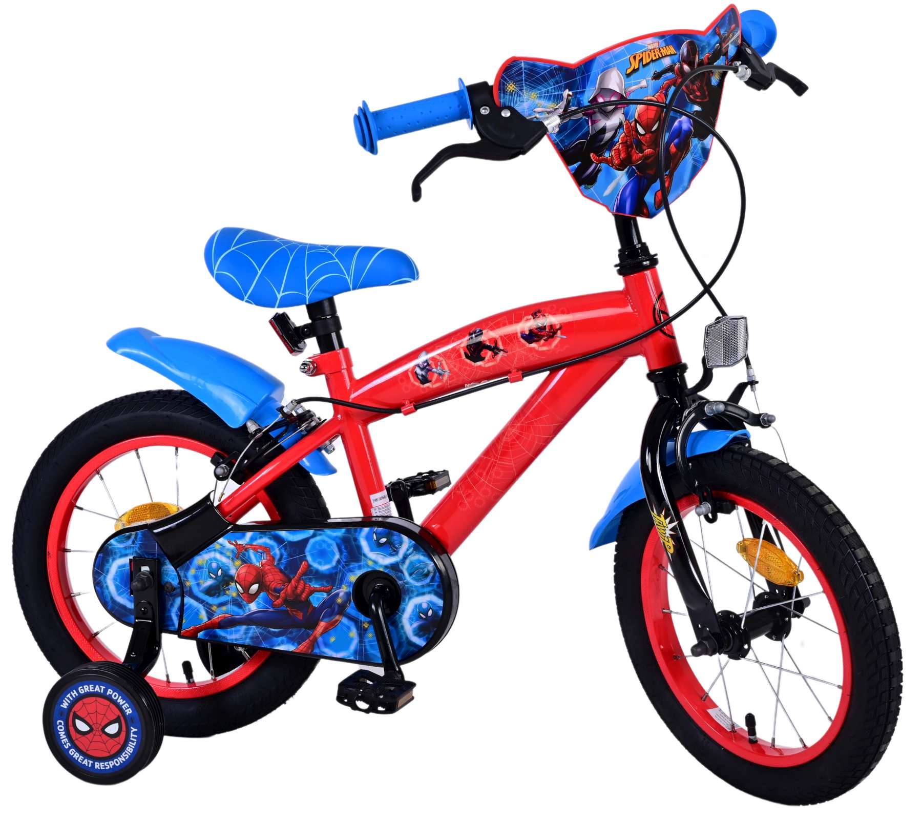 Kinderfahrrad Ultimate Spider-Man Blau/Rot Jungen 14 Zoll Kinderrad