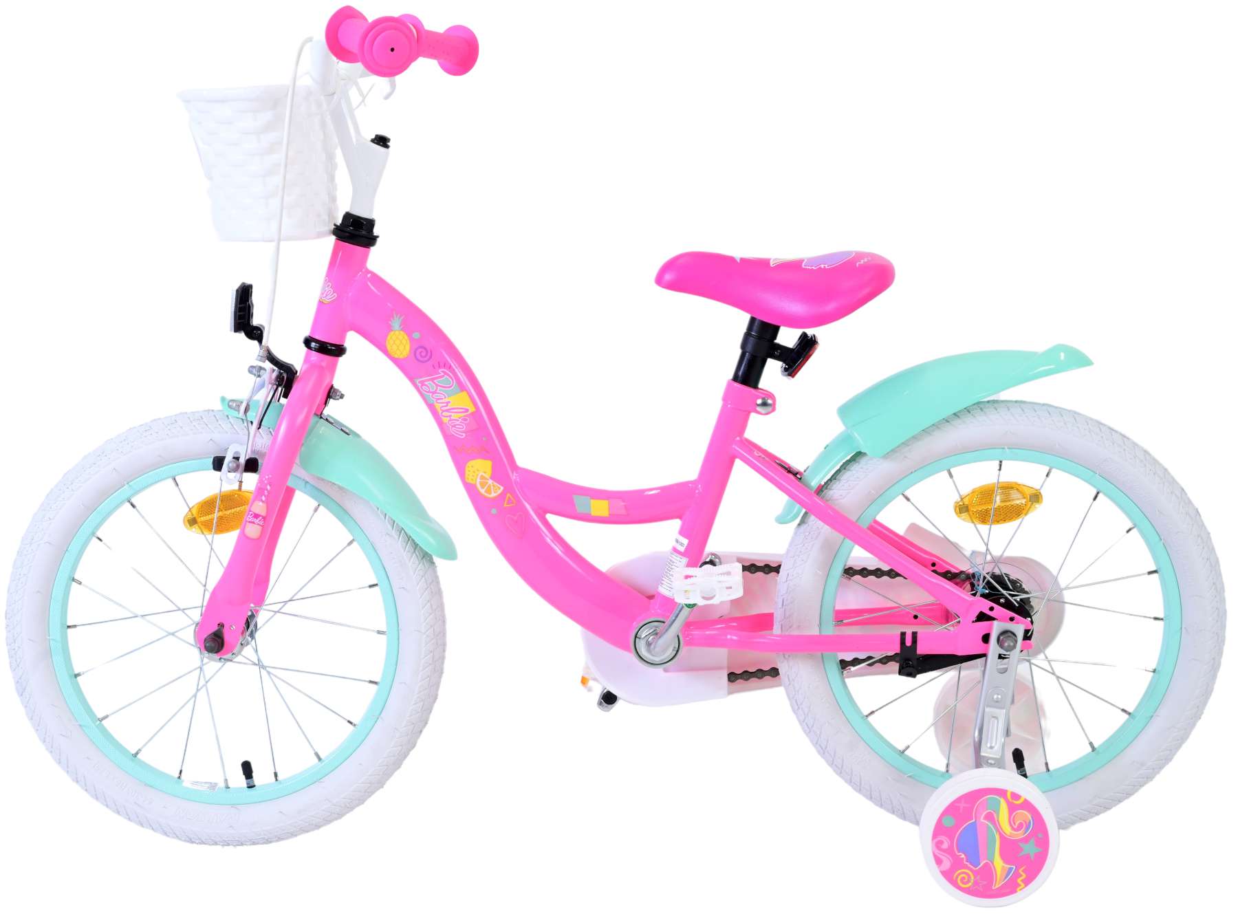 Kinderfahrrad Barbie für Mädchen Fahrrad 16 Zoll Kinderrad in Rosa