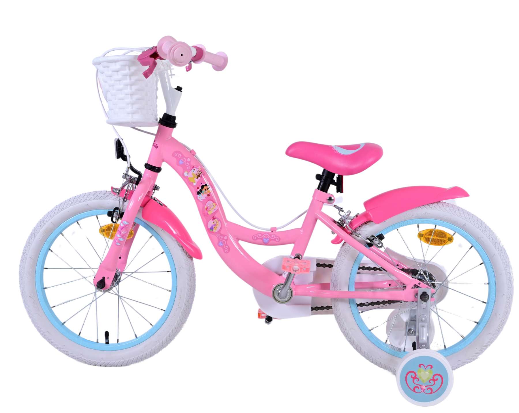 Kinderfahrrad Disney Princess für Mädchen 16 Zoll Kinderrad in Rosa