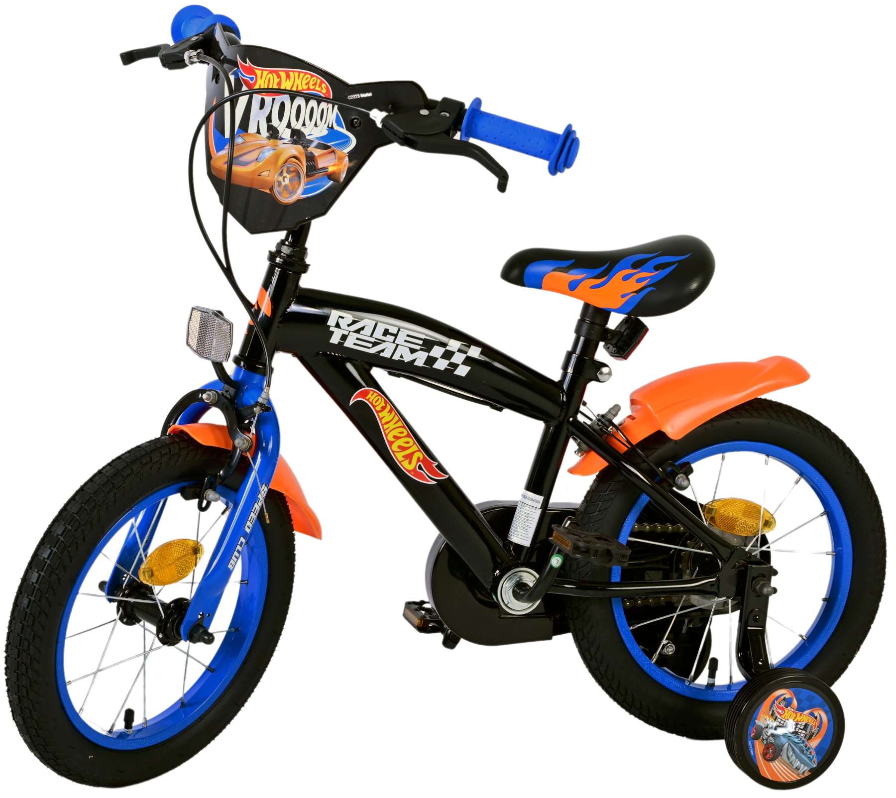 Kinderfahrrad Hot Wheels für Jungen Schwarz Fahrrad 14 Zoll Kinderrad