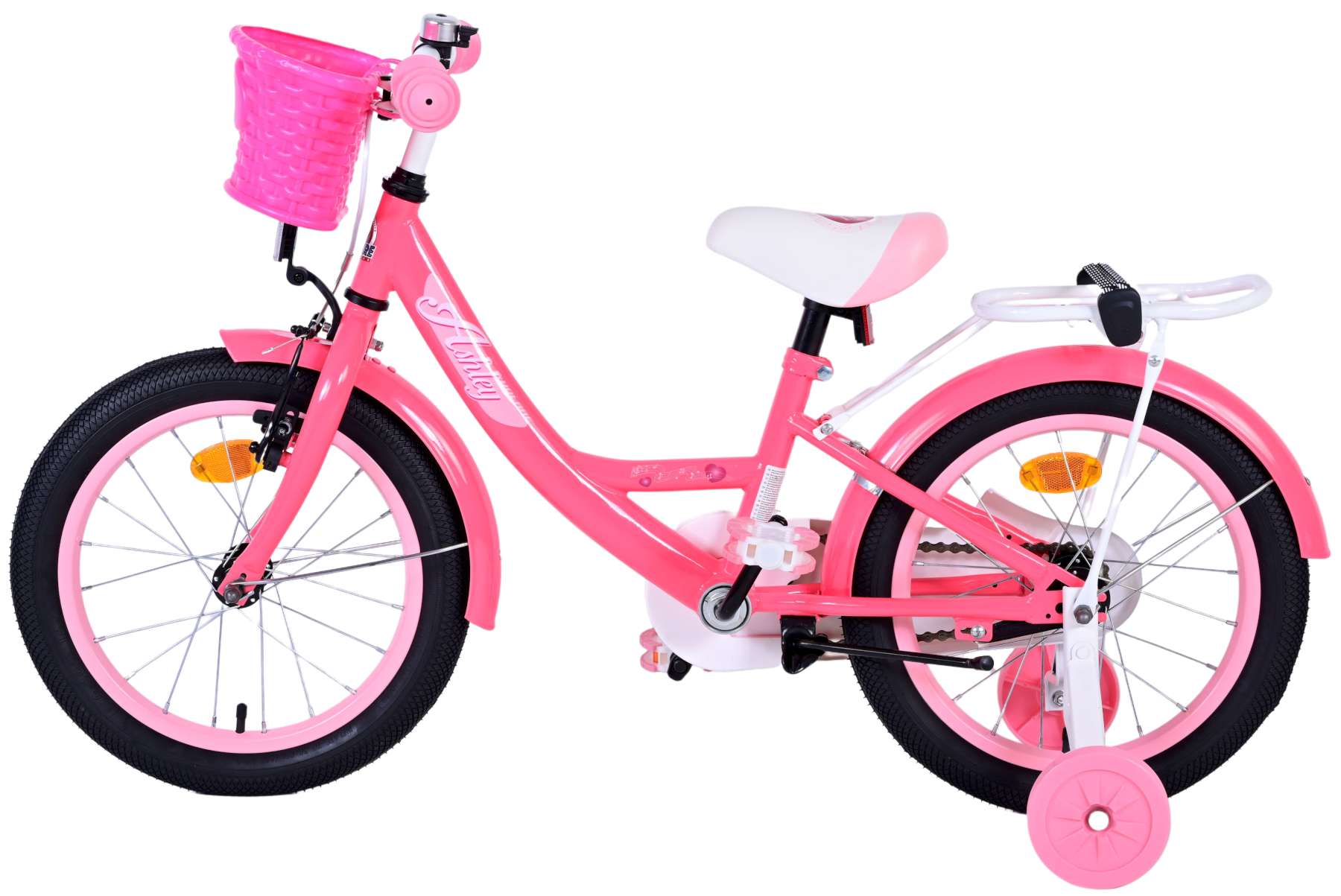 Kinderfahrrad Ashley Fahrrad für Mädchen 16 Zoll Kinderrad in Rosa/Rot