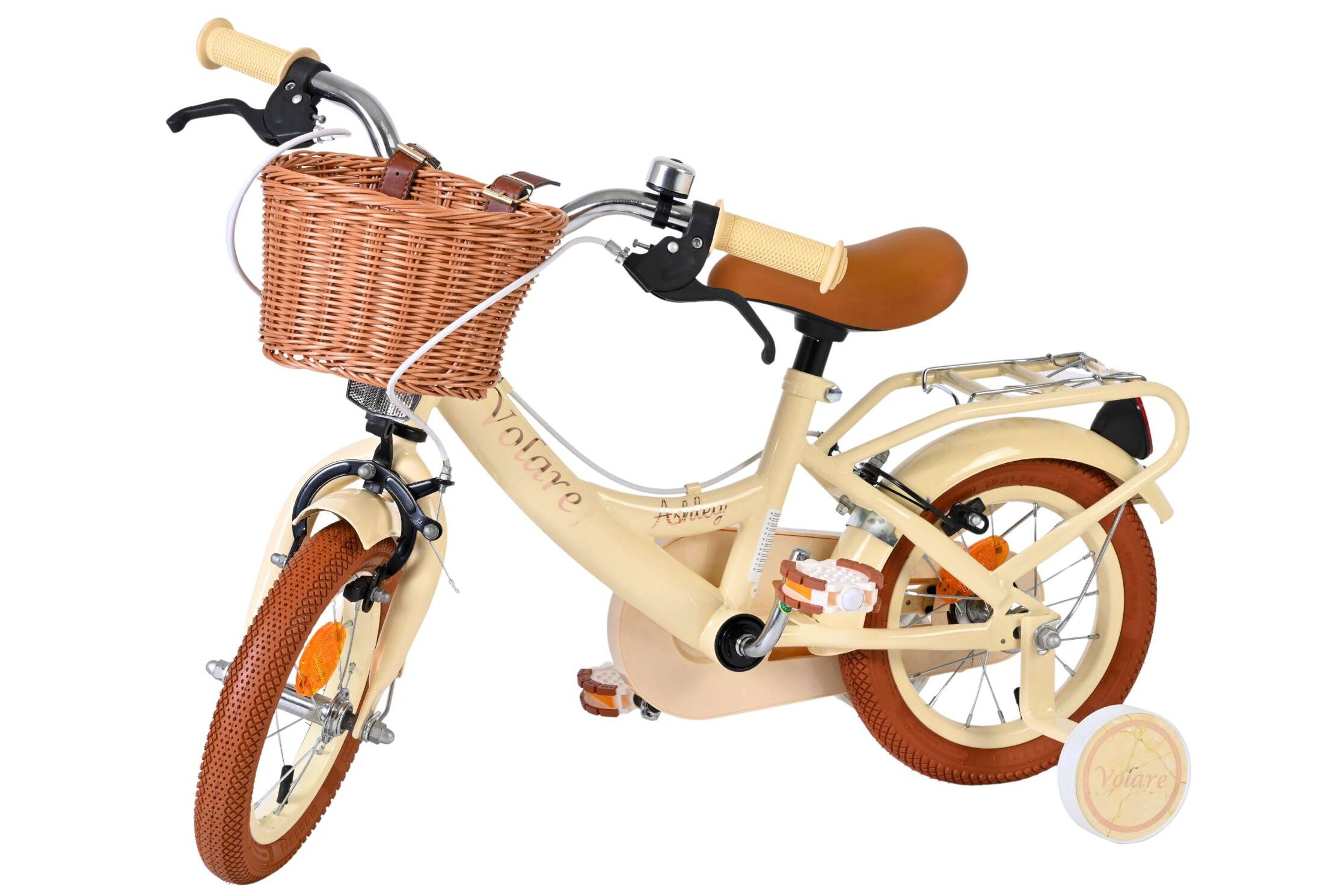 Volare Kinderfahrrad Ashley für Mädchen 12 Zoll Kinderrad in Creme, Zwei Handbremsen Volare Kinderfahrrad Ashley für Mädchen 12 Zoll Kinderrad in Creme, Zwei Handbremsen