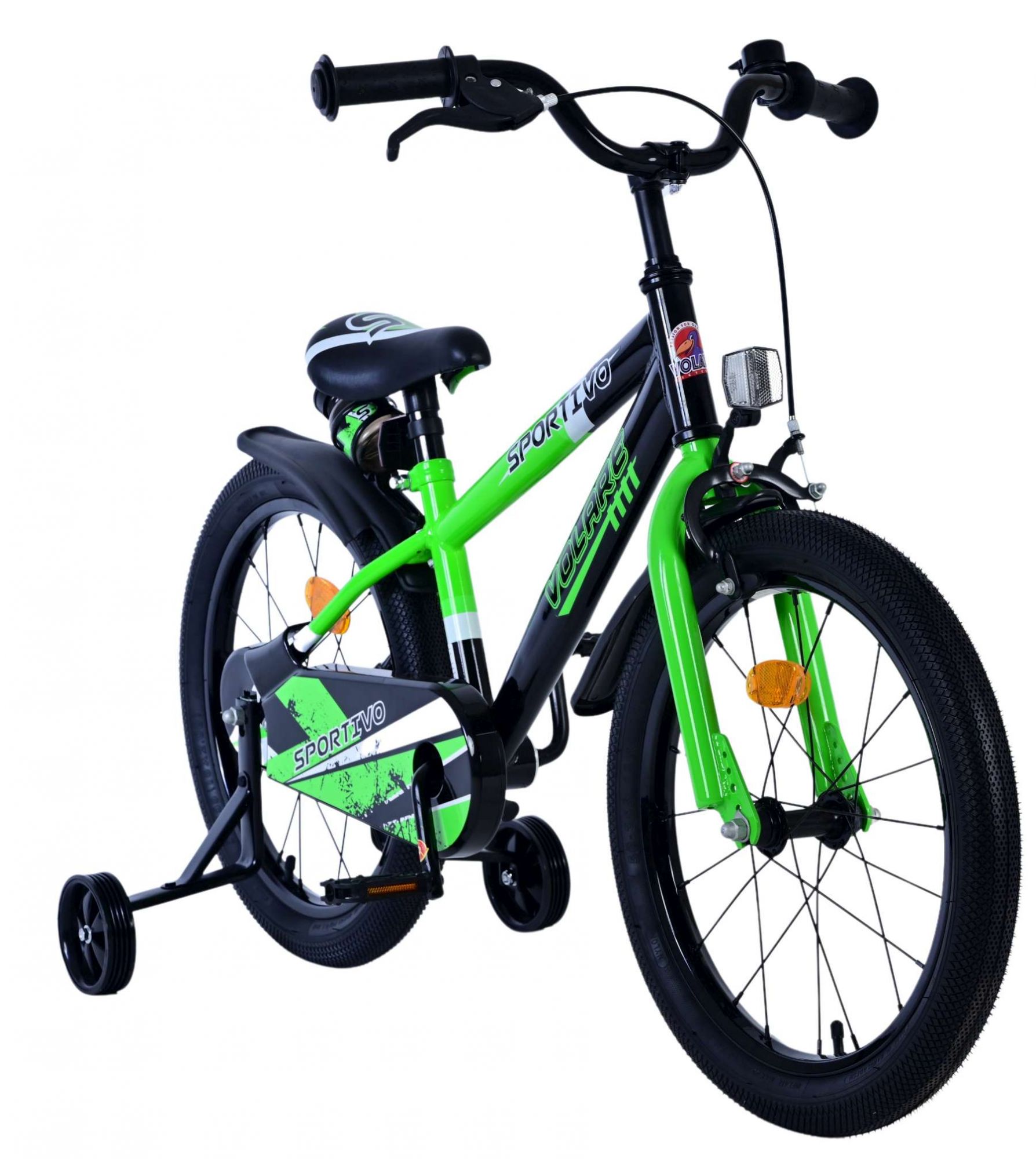 Kinderfahrrad Rocky Fahrrad für Jungen 18 Zoll Kinderrad Grün Schwarz