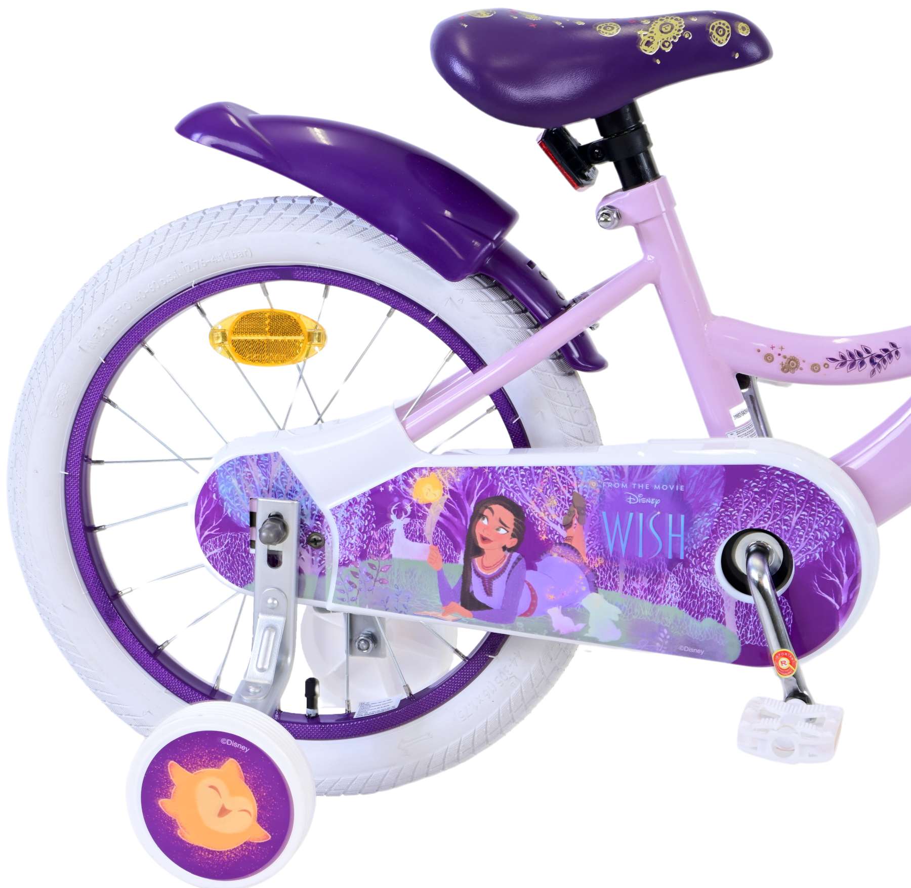 Kinderfahrrad Disney Wish für Mädchen Fahrrad 16 Zoll Kinderrad Lila