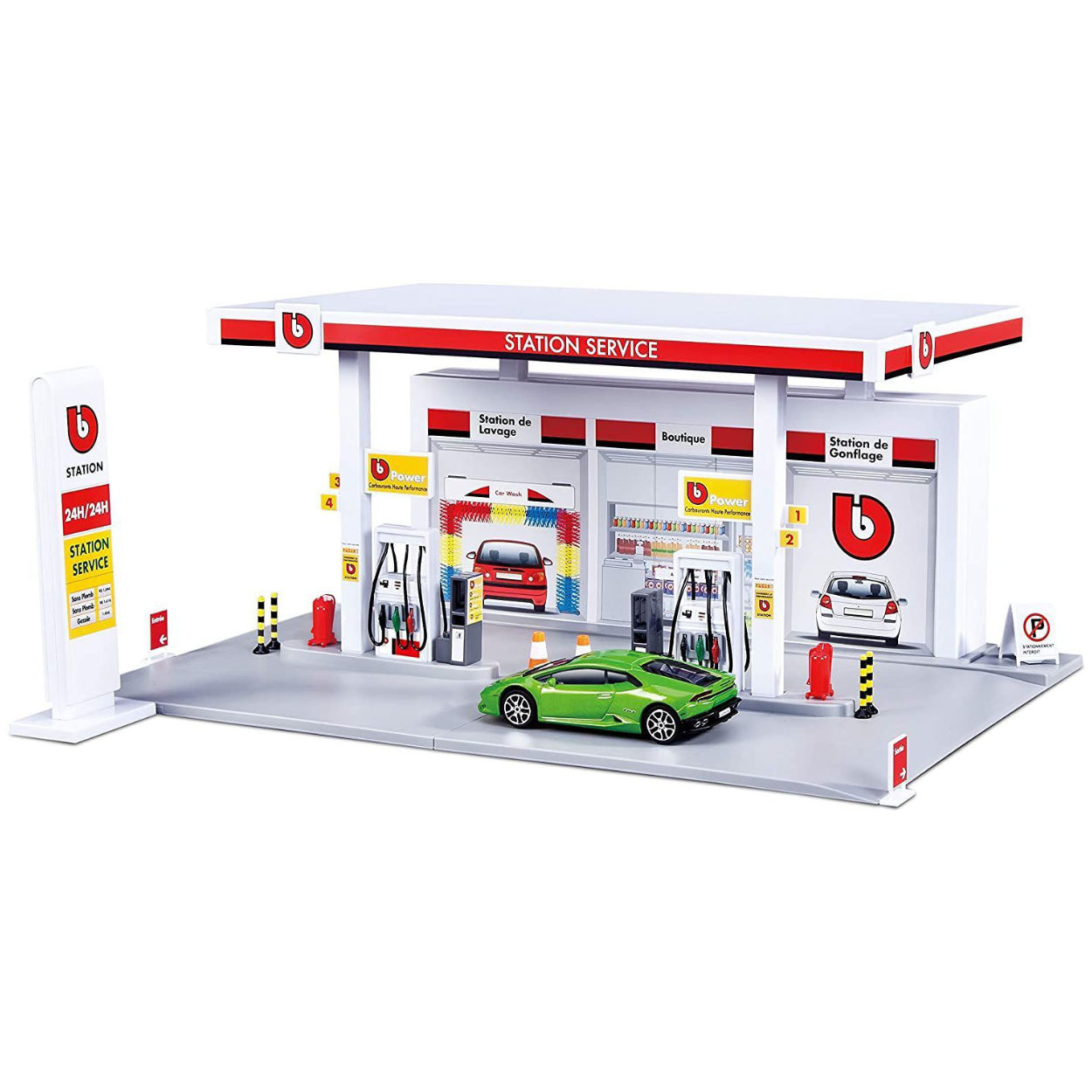 Tankstelle für Autos inklusive 1 Fahrzeug 1:43