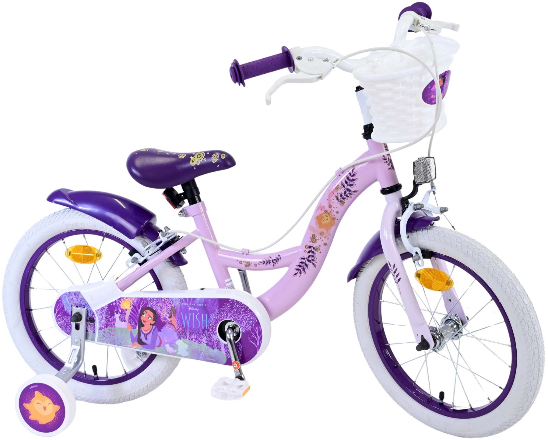 Kinderfahrrad Disney Wish für Mädchen Fahrrad Lila 16 Zoll Kinderrad