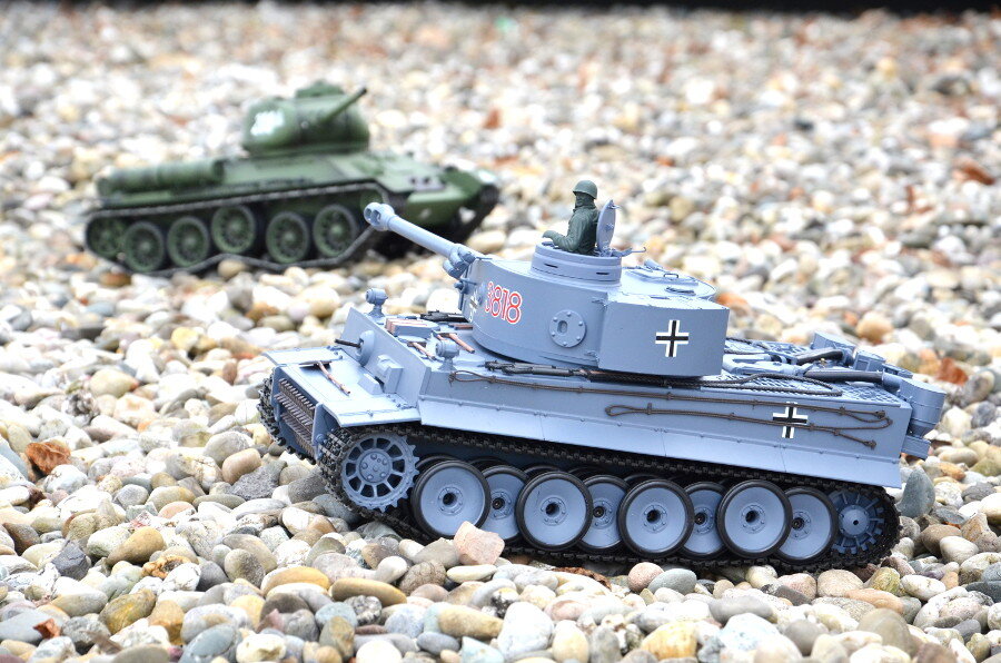 RC Panzer "German Tiger I" 1:16 Graumit mit Rauch und Sound