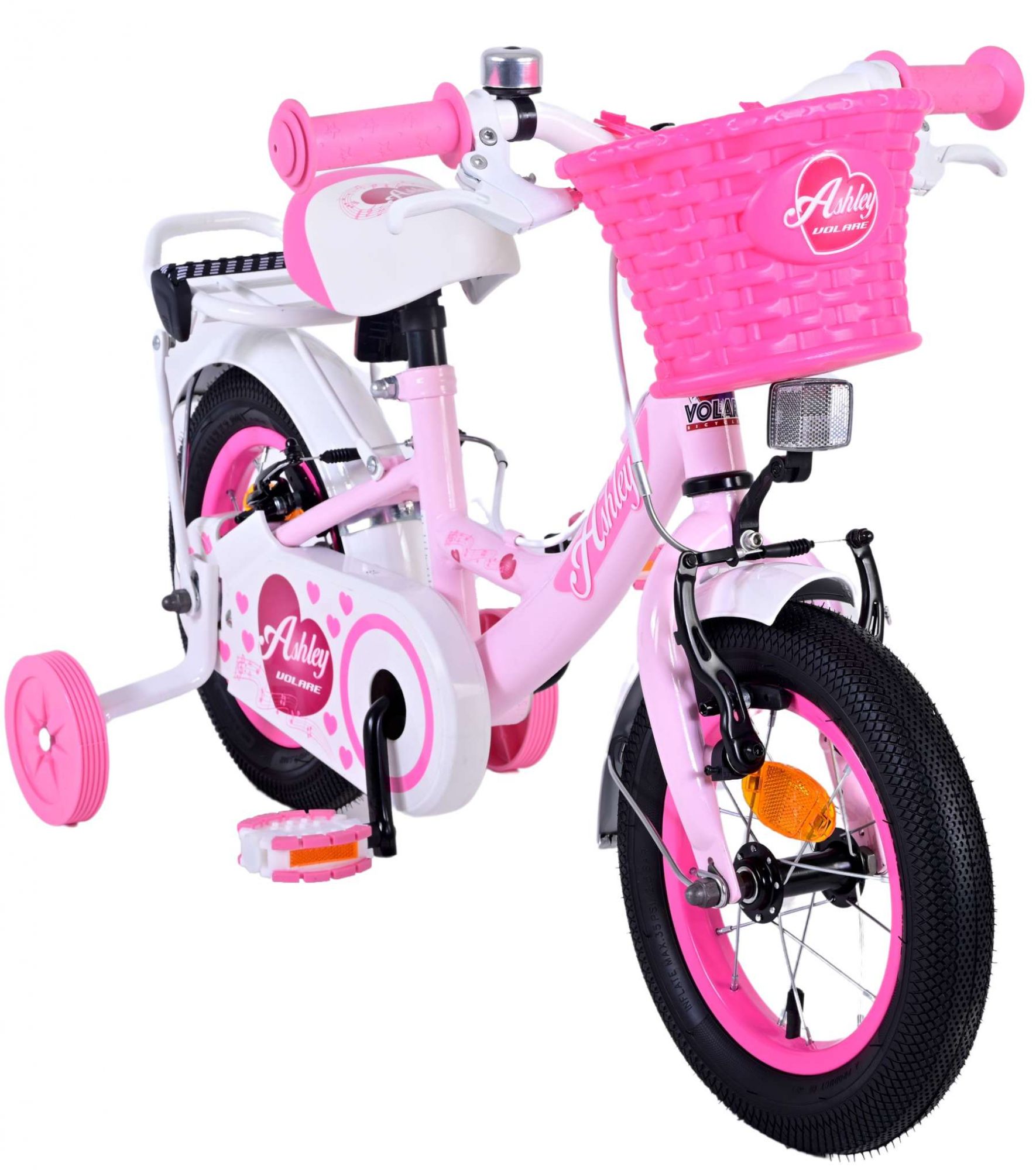 Kinderfahrrad Ashley für Mädchen 12 Zoll Kinderrad in Rosa