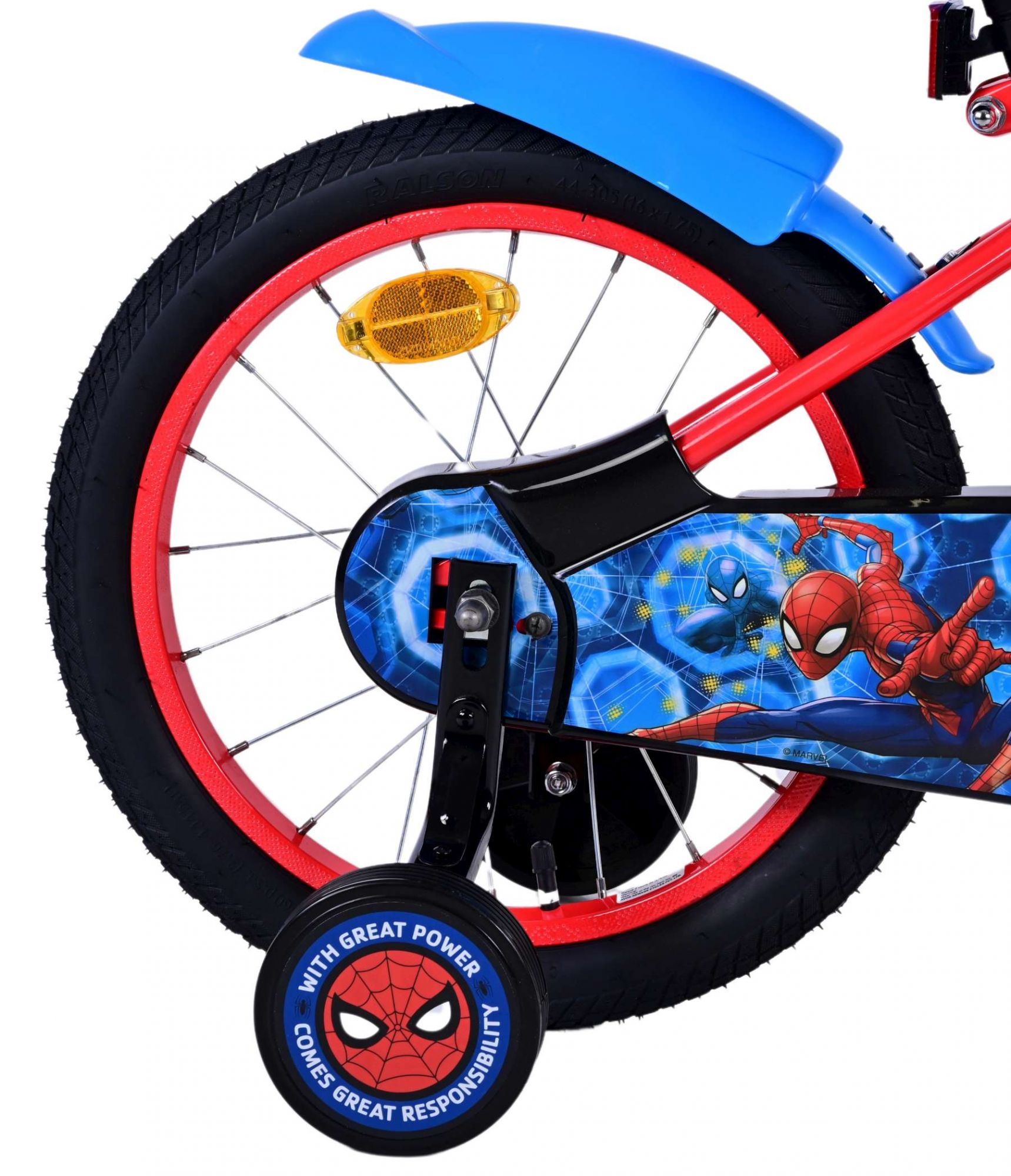 Kinderfahrrad Spider-Man Fahrrad für Jungen 16 Zoll Kinderrad in Rot