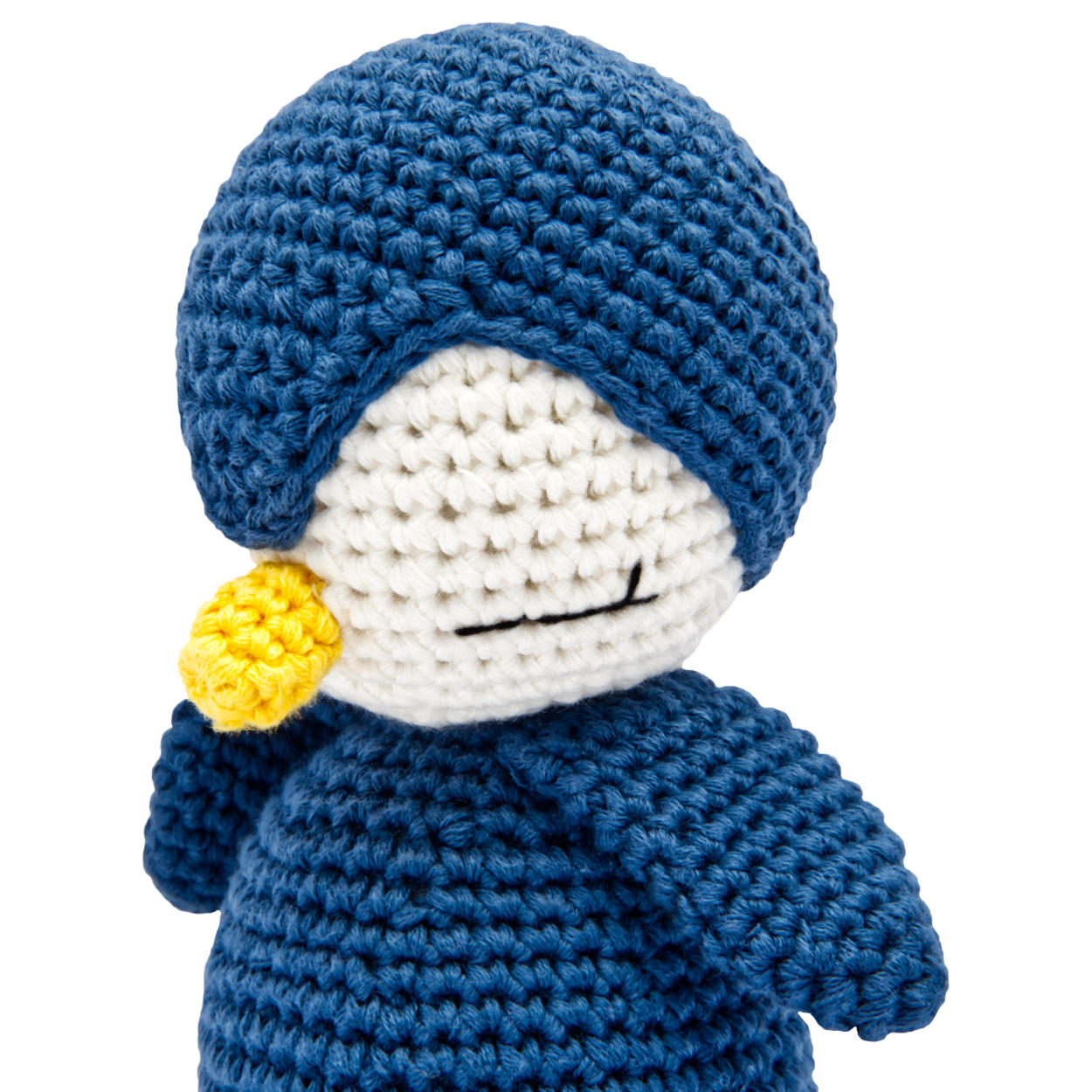 Handgestrickter Pinguin gehäkelt aus Baumwolle Spielzeug 16 cm Handgestrickter Pinguin gehäkelt aus Baumwolle Spielzeug 16 cm