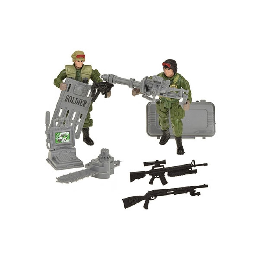 Spielset Militär Toi-toys mit 3 Soldaten und Zubehör